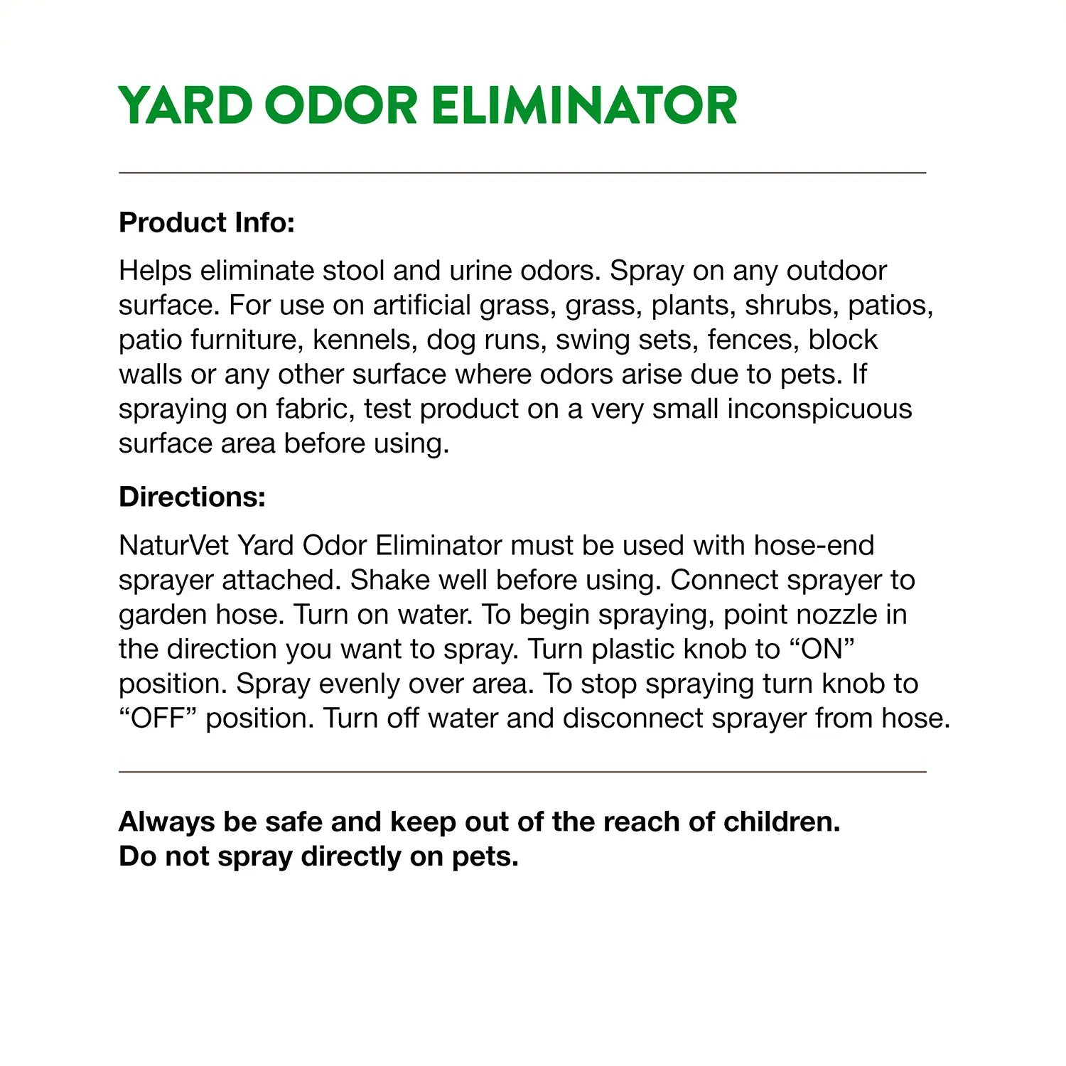 NaturVet Yard Odor Eliminator Ready To Use 32-oz - Image 5
