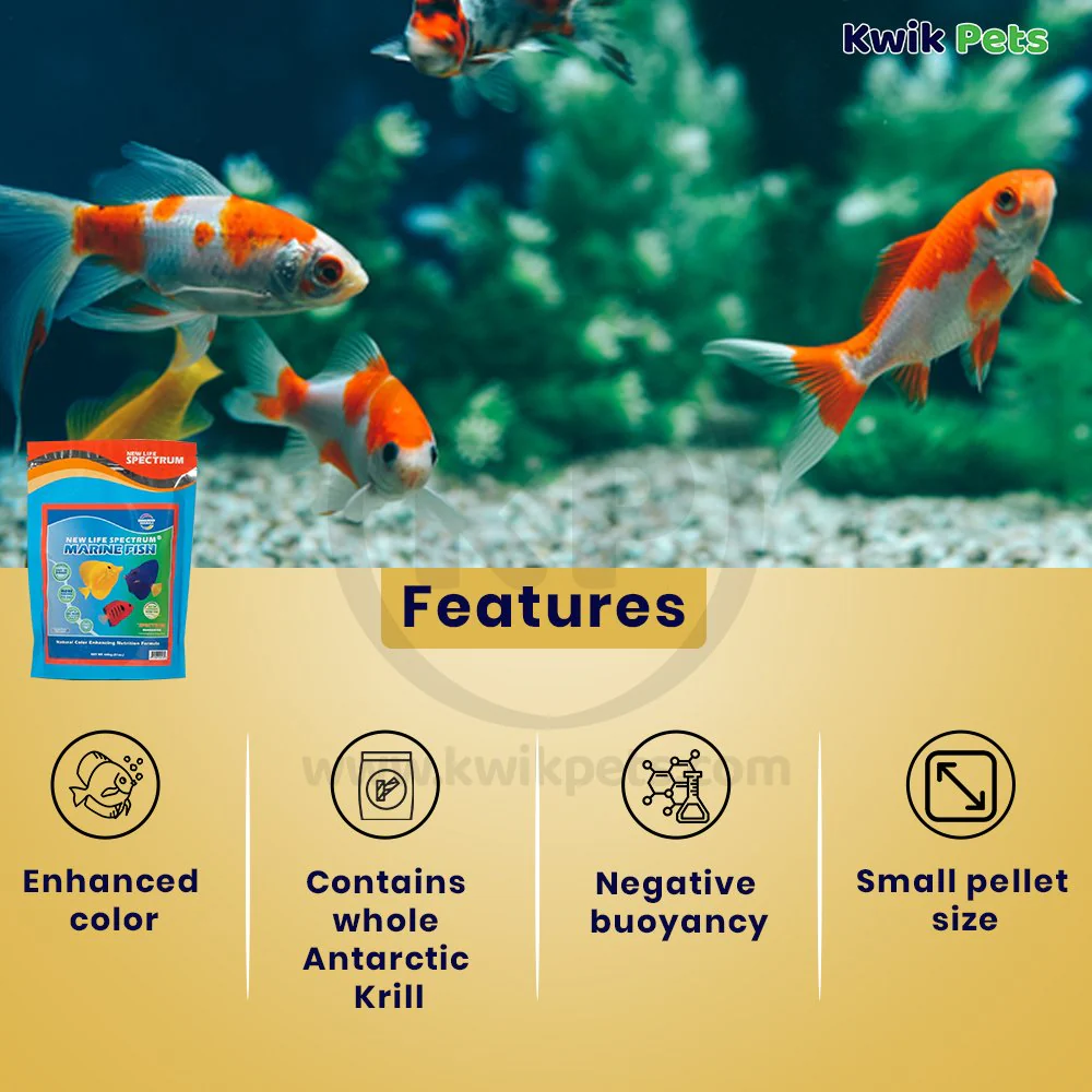 New Life Spectrum Color Enhancing Marine Fish Food 1-mm Regular 600g - Image 2