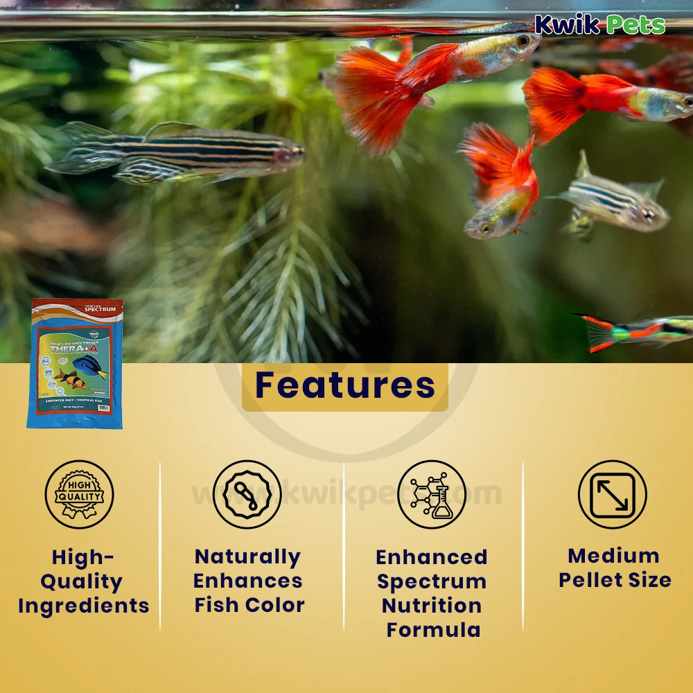 New Life Spectrum Thera+A Color Enhancing Fish Food 1-mm Regular 600g - Image 2