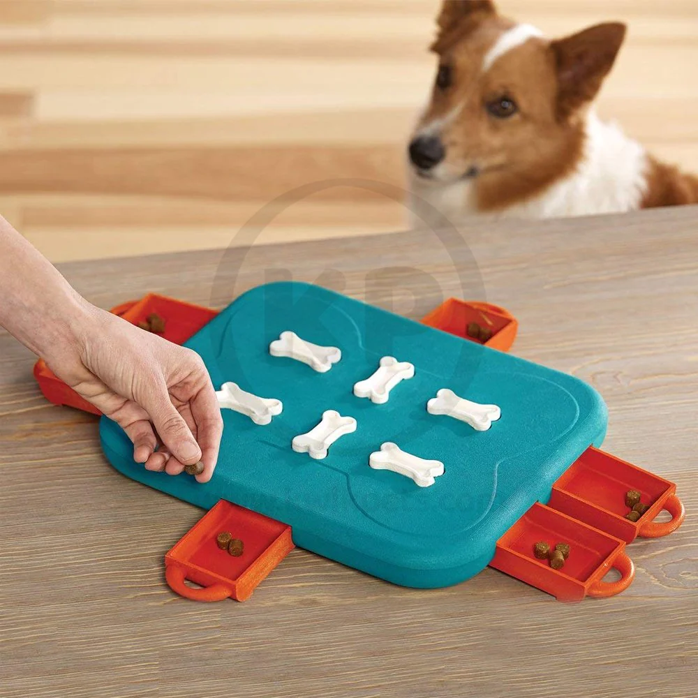Nina Ottosson Casino Interactive Dog Toy Blue Large - Image 5