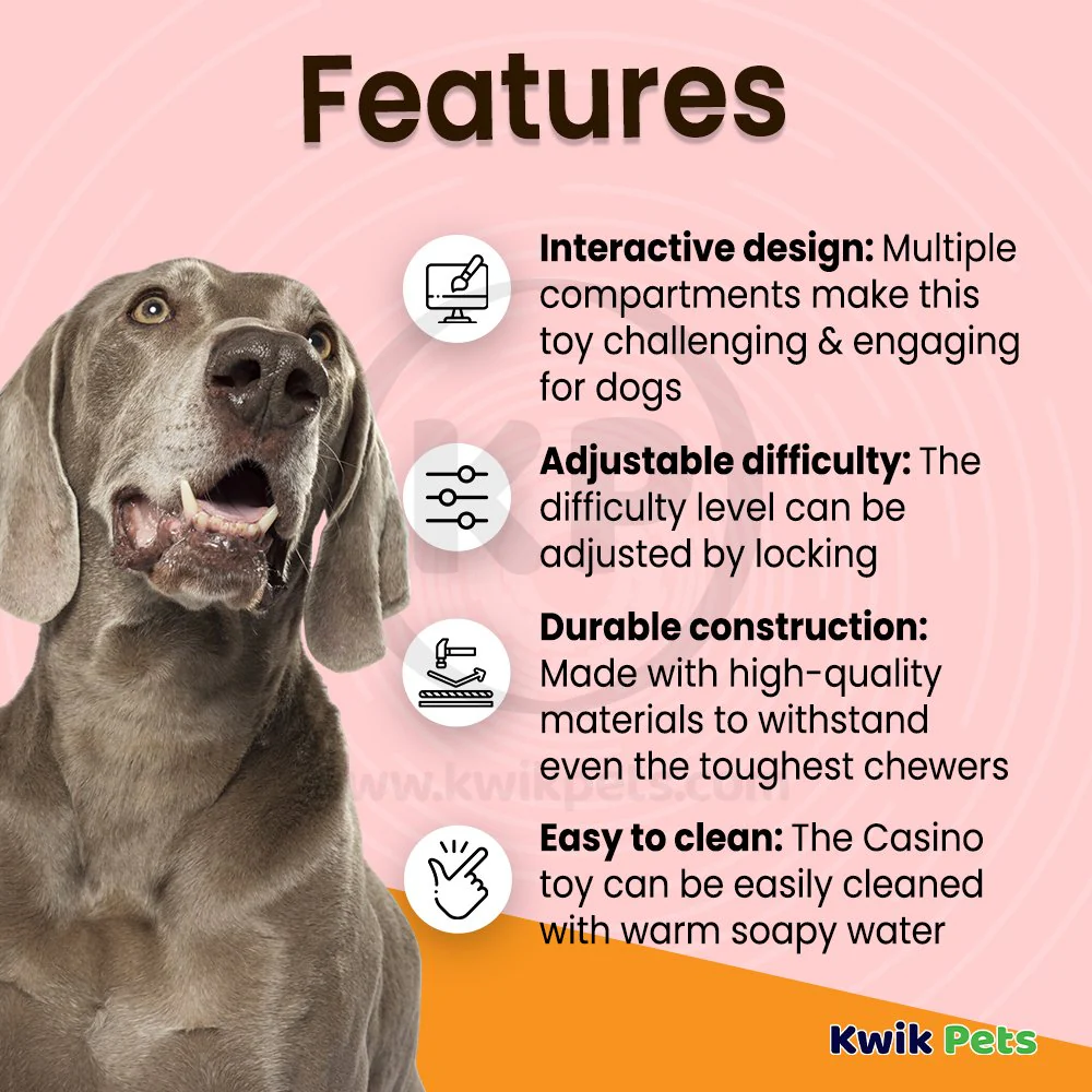Nina Ottosson Tornado Interactive Dog Toy Blue & Yellow Large 11-in - Image 2