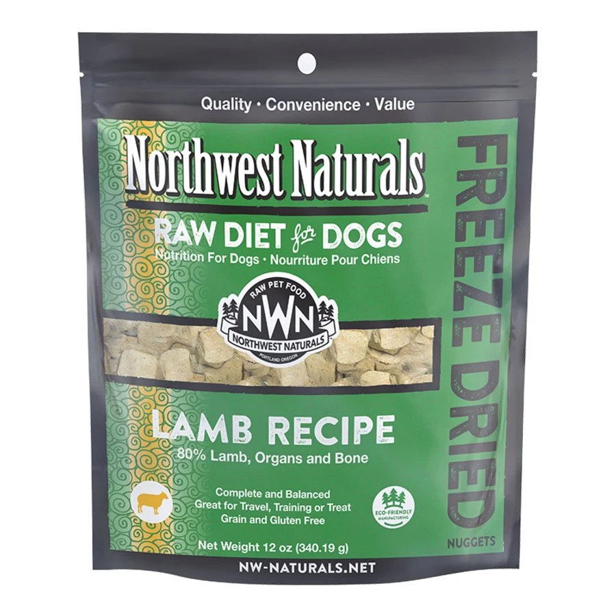 Northwest Naturals Freeze Dried Raw Diet Dog Food Lamb Recipe 12-oz