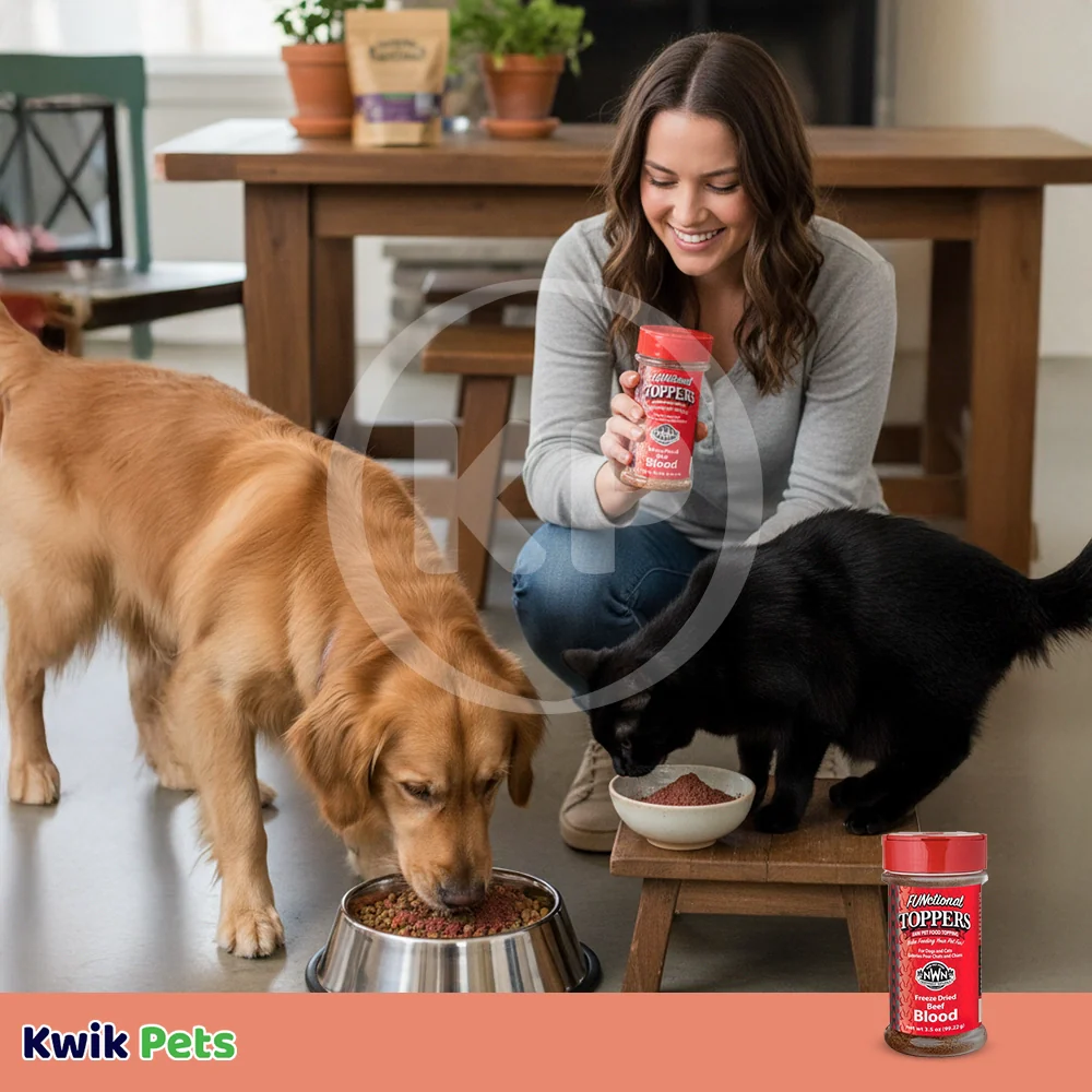 Northwest Naturals Functional Freeze Dried Dog & Cat Food Topper Beef Blood 3.5-oz - Image 5