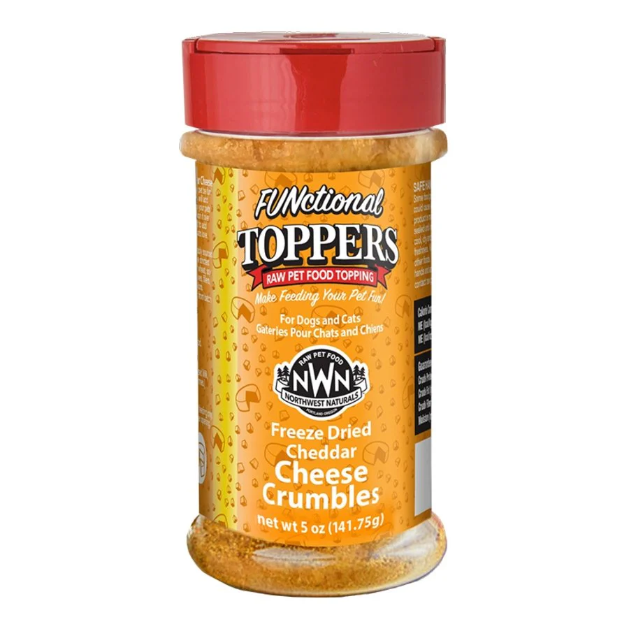 Northwest Naturals Functional Freeze Dried Dog & Cat Food Topper Cheddar Cheese Crumble 5-oz