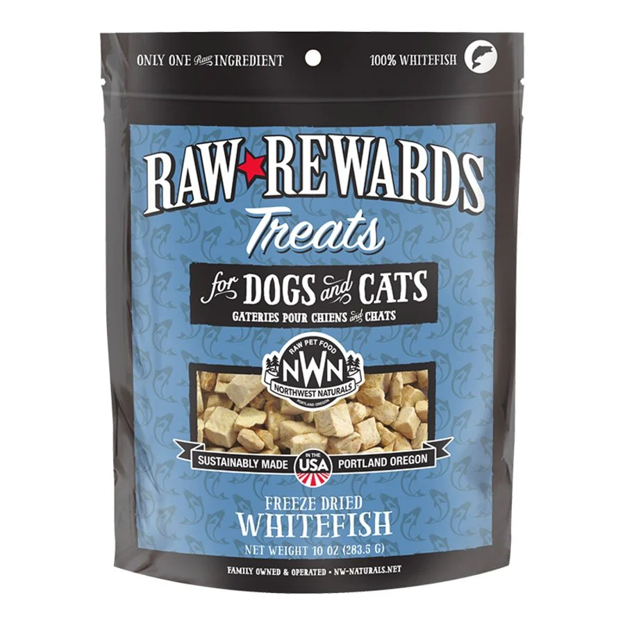 Northwest Naturals Raw Rewards Freeze Dried Dog & Cat Treats Whitefish 10-oz