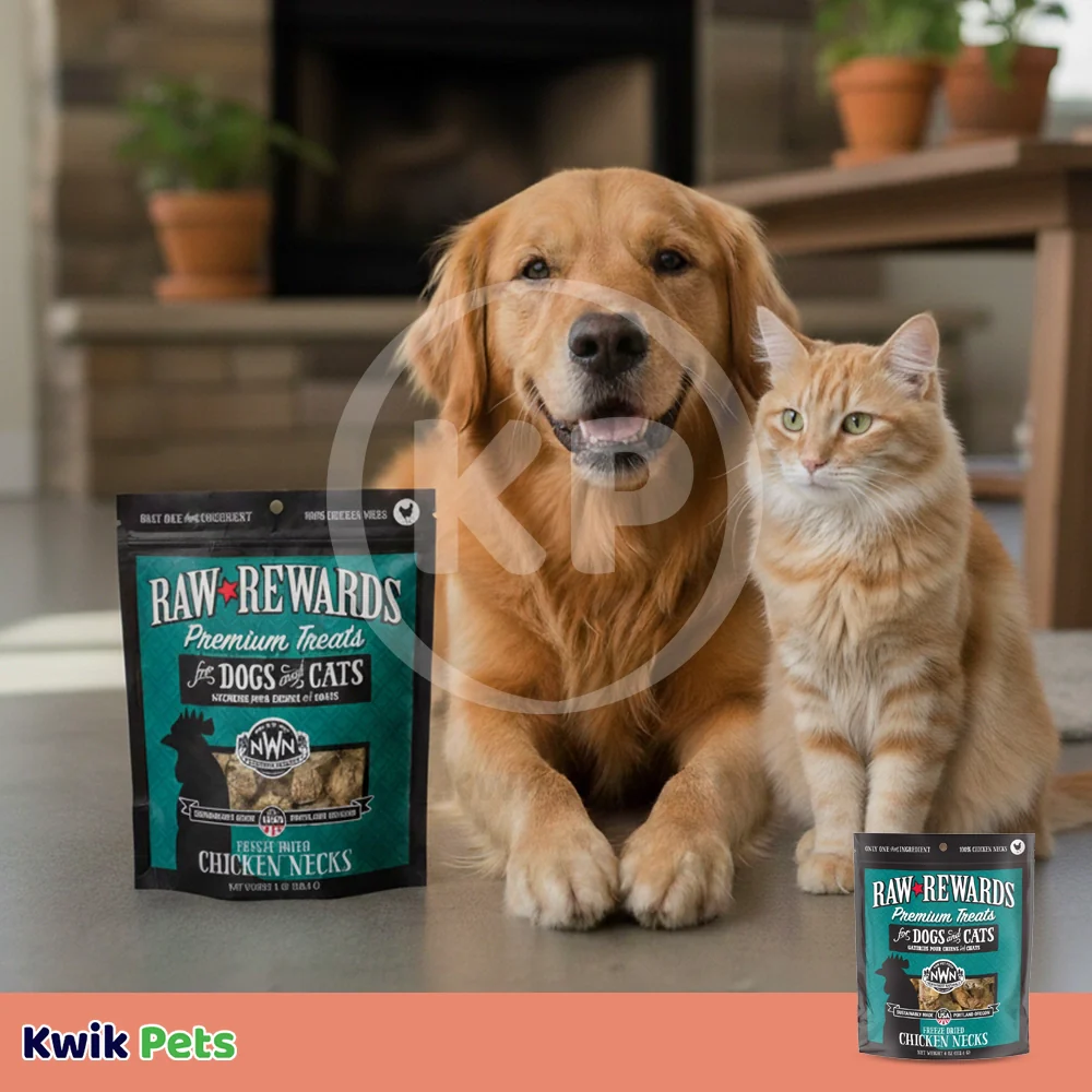 Northwest Naturals Raw Rewards Premium Freeze Dried Dog & Cat Treats Chicken Neck 4-oz - Image 6