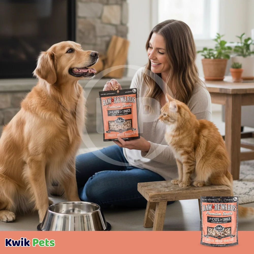 Northwest Naturals Raw Rewards Premium Freeze Dried Dog & Cat Treats Shrimp 1-oz - Image 6