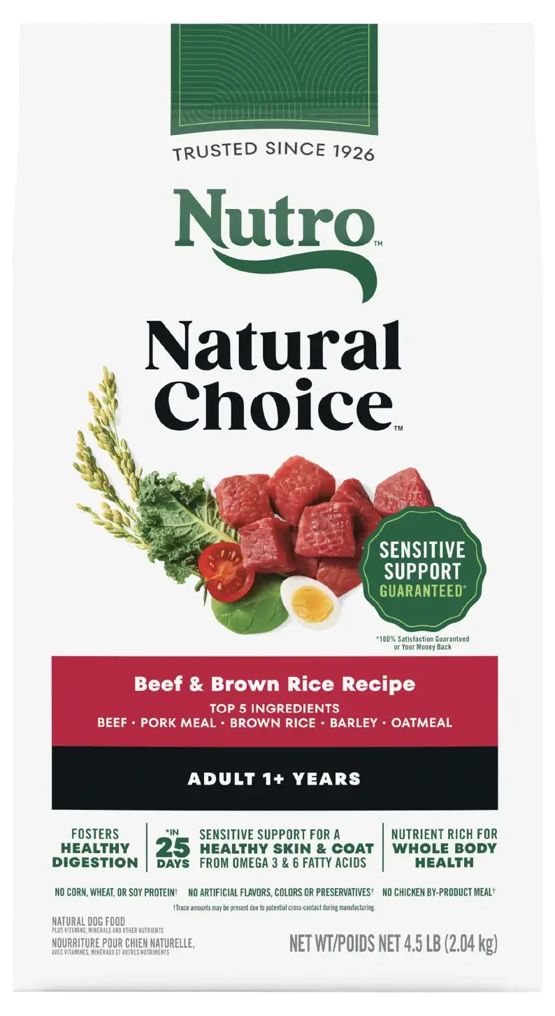 Nutro Natural Choice Beef & Brown Rice Adult Dry Dog Food 4.5-lb