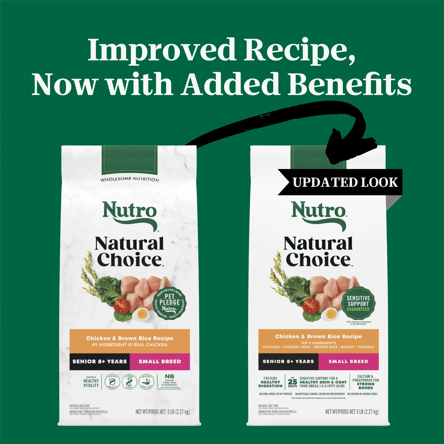 Nutro Natural Choice Chicken & Brown Rice Small Breed Senior Dry Dog Food 5-lb - Image 2