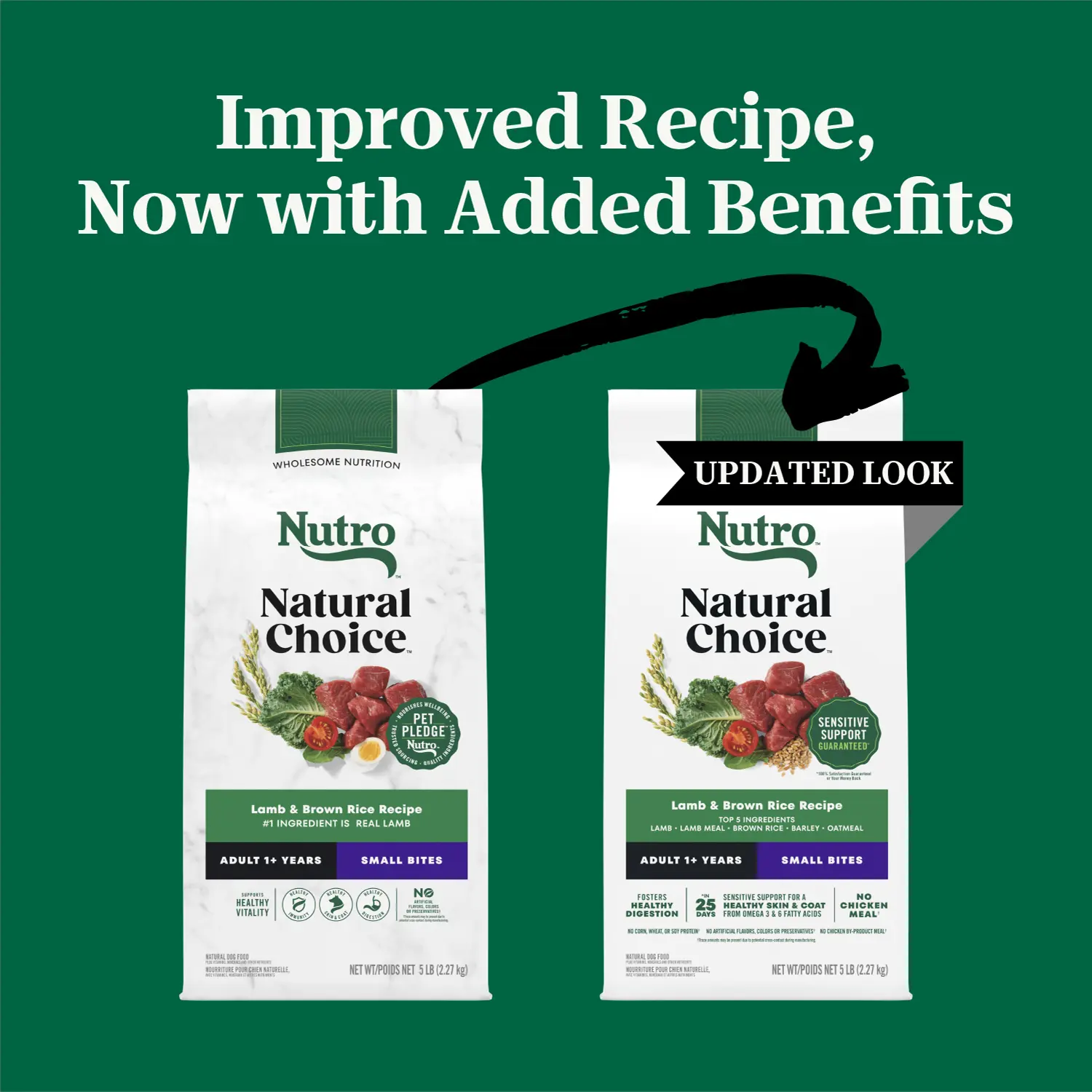 Nutro Natural Choice Lamb & Brown Rice Small Bites Adult Dry Dog Food 5-lb - Image 2