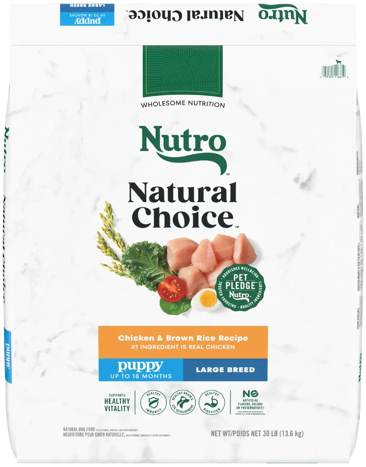 Nutro Natural Choice Chicken & Brown Rice Large Breed Puppy Dry Dog Food 30-lb
