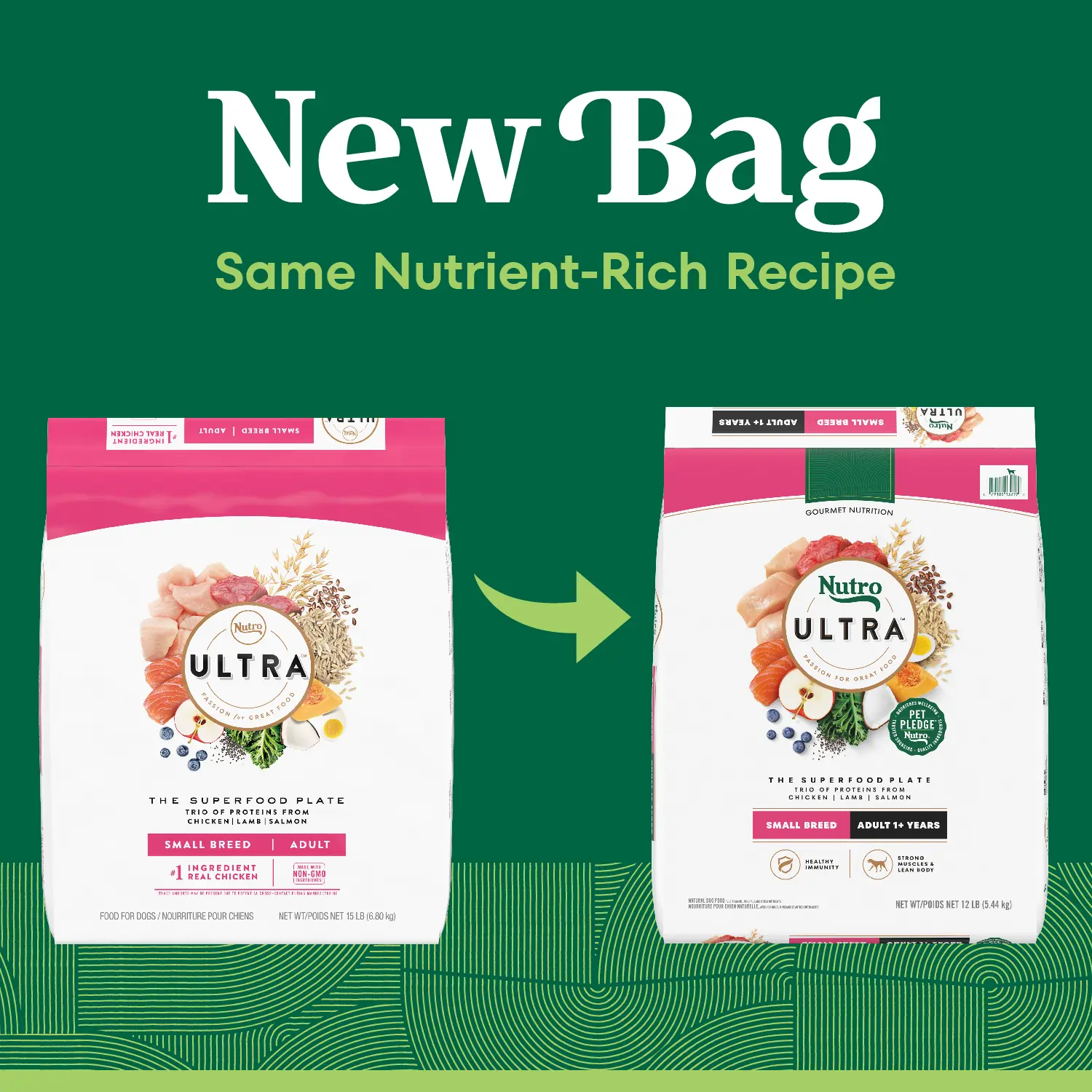 Nutro Ultra Small Breed Adult Dry Dog Food Chicken, Lamb & Salmon Plate 12-lb - Image 3