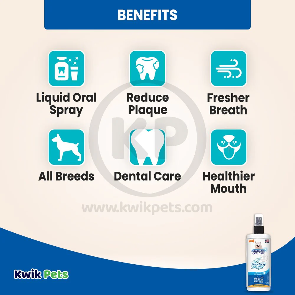 Nylabone Advanced Oral Care Dogs Dental Spray Fresh Breath 4-oz - Image 4