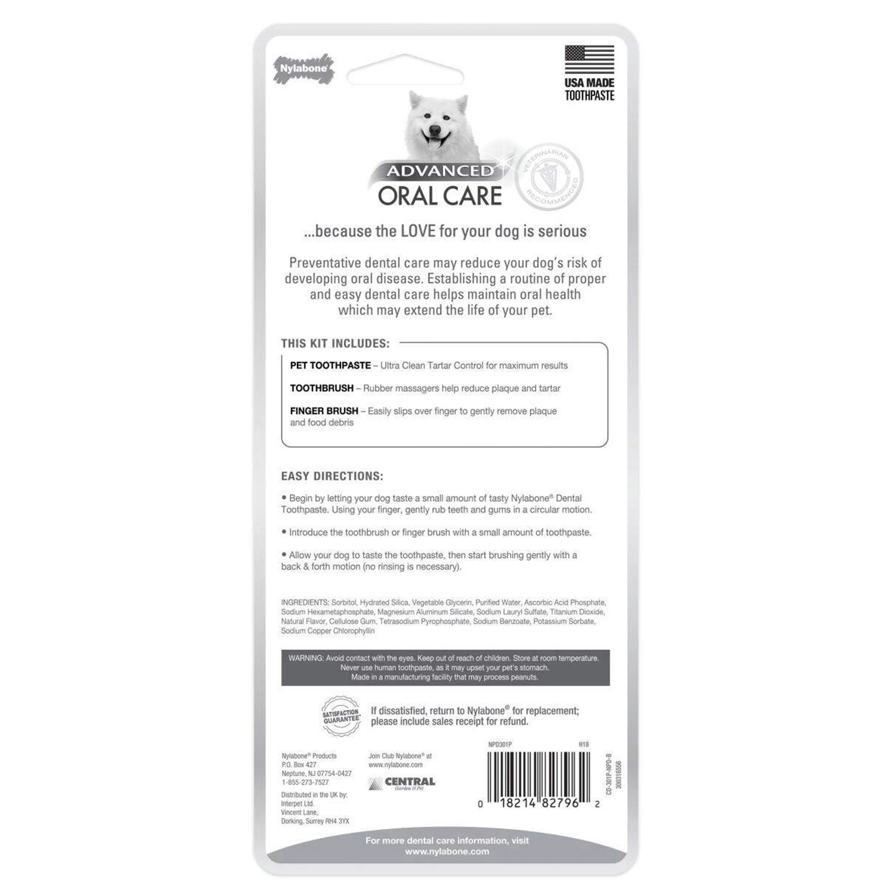 Nylabone Advanced Oral Care Dog Dental Kit Original 2.5-oz 3 Count - Image 2