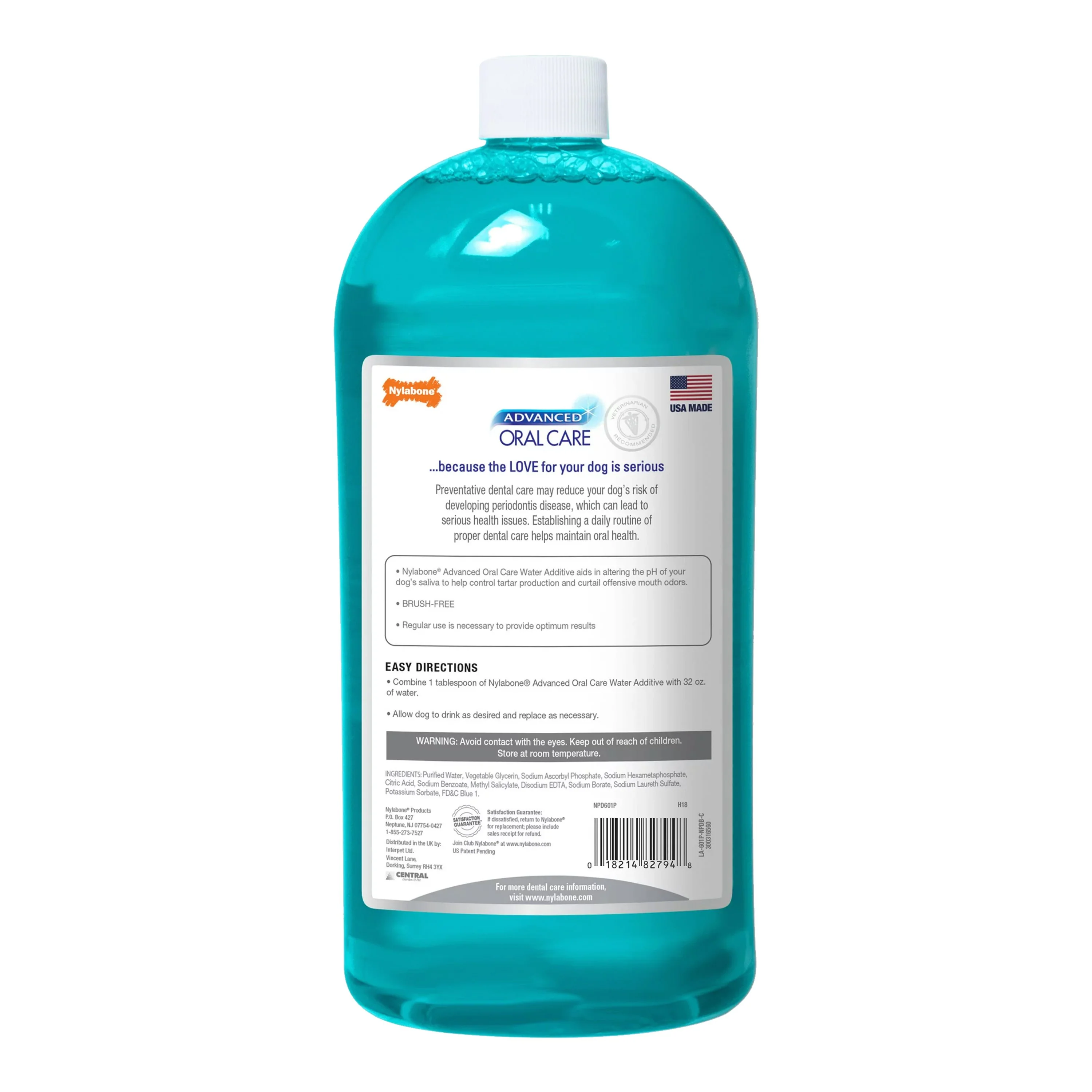 Nylabone Advanced Oral Care Water Additive for Dogs Original 32-oz - Image 2