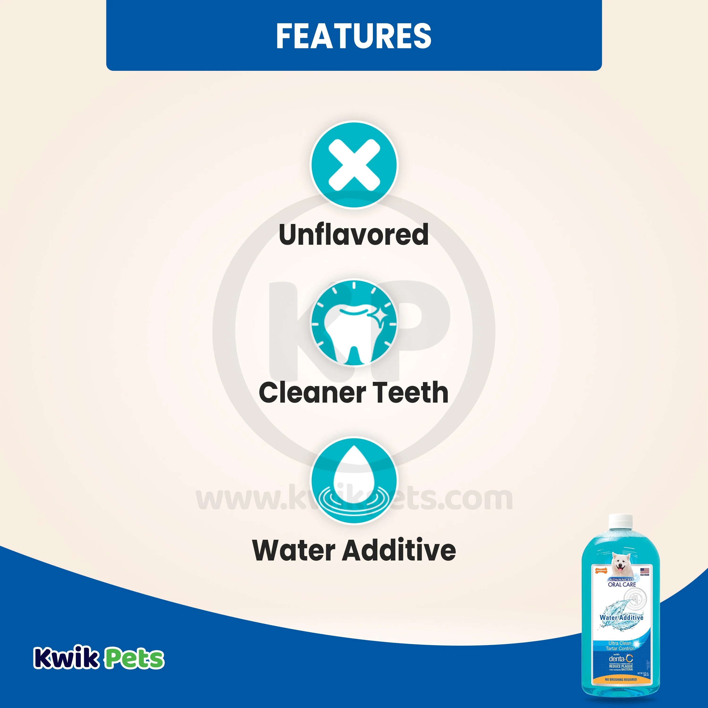Nylabone Advanced Oral Care Water Additive for Dogs Original 32-oz - Image 3