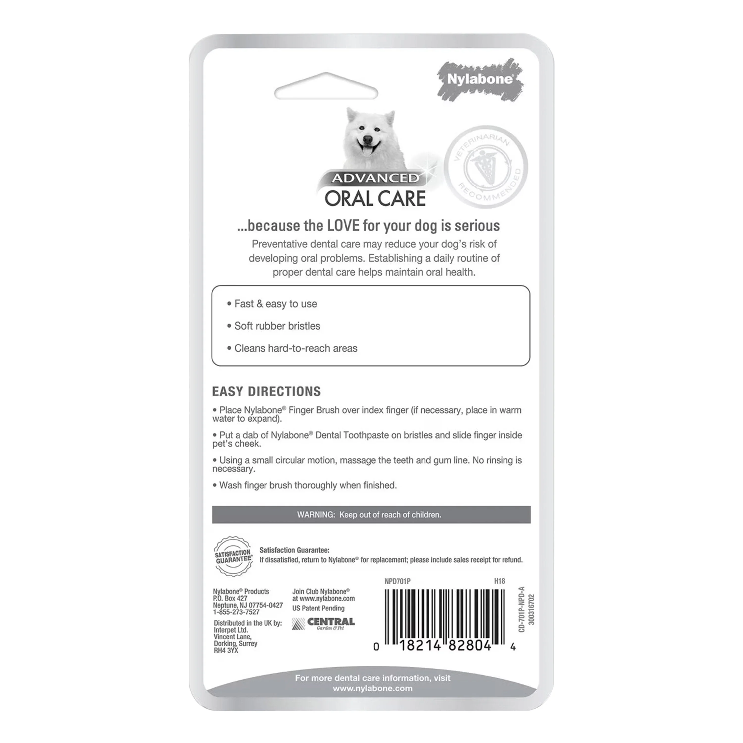 Nylabone Advanced Oral Care Dog Finger Brush 2 Count - Image 2