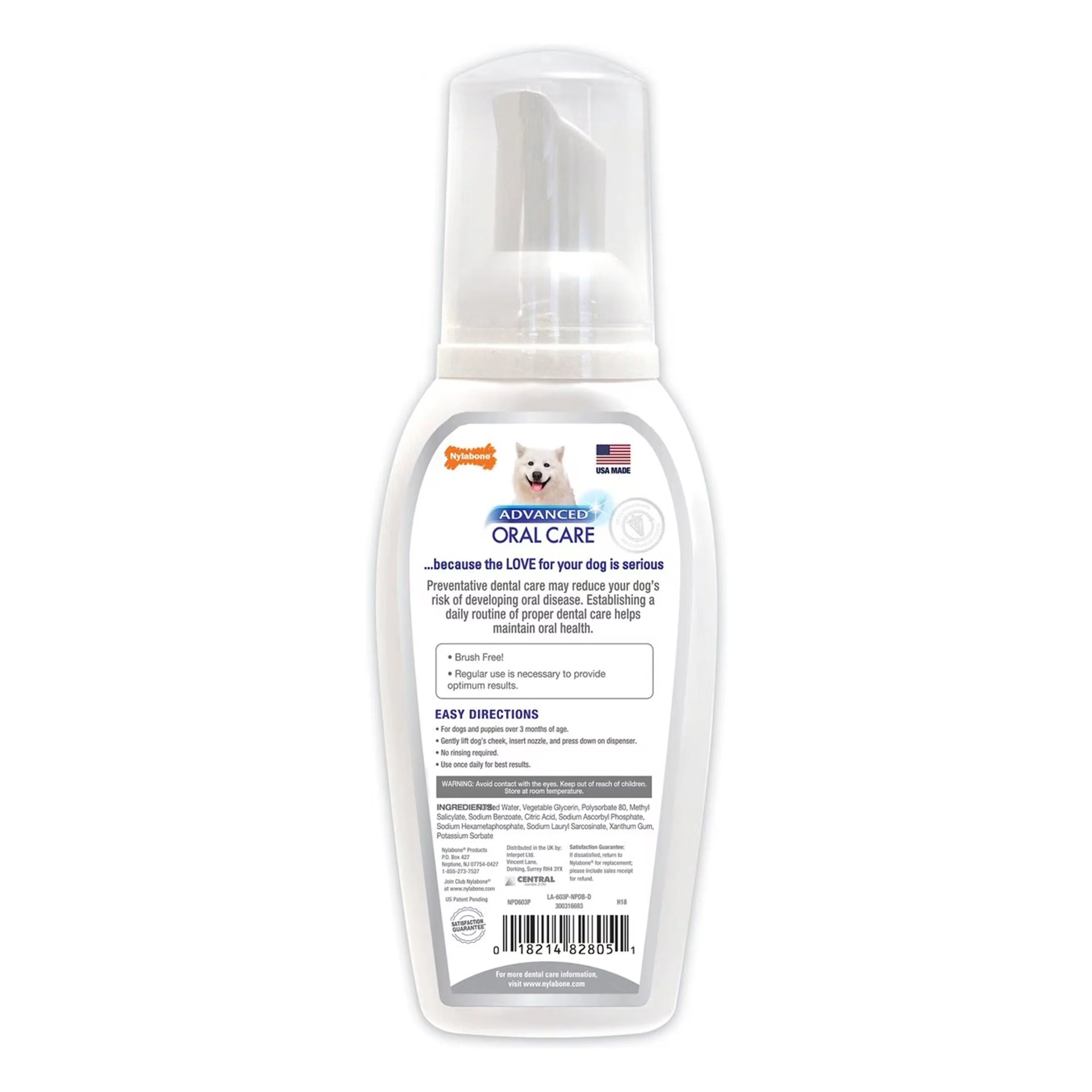 Nylabone Advanced Oral Care Foaming Tartar Remover Original 4-oz - Image 2