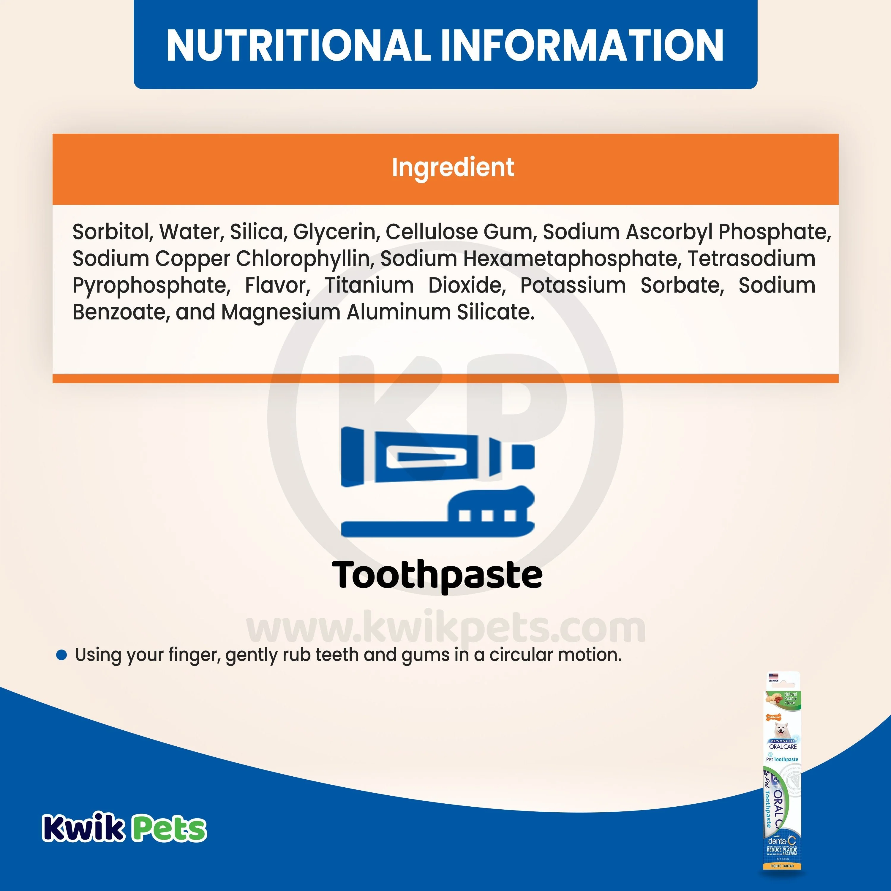 Nylabone Advanced Oral Care Tartar Control Dog Toothpaste Original 2.5-oz - Image 5
