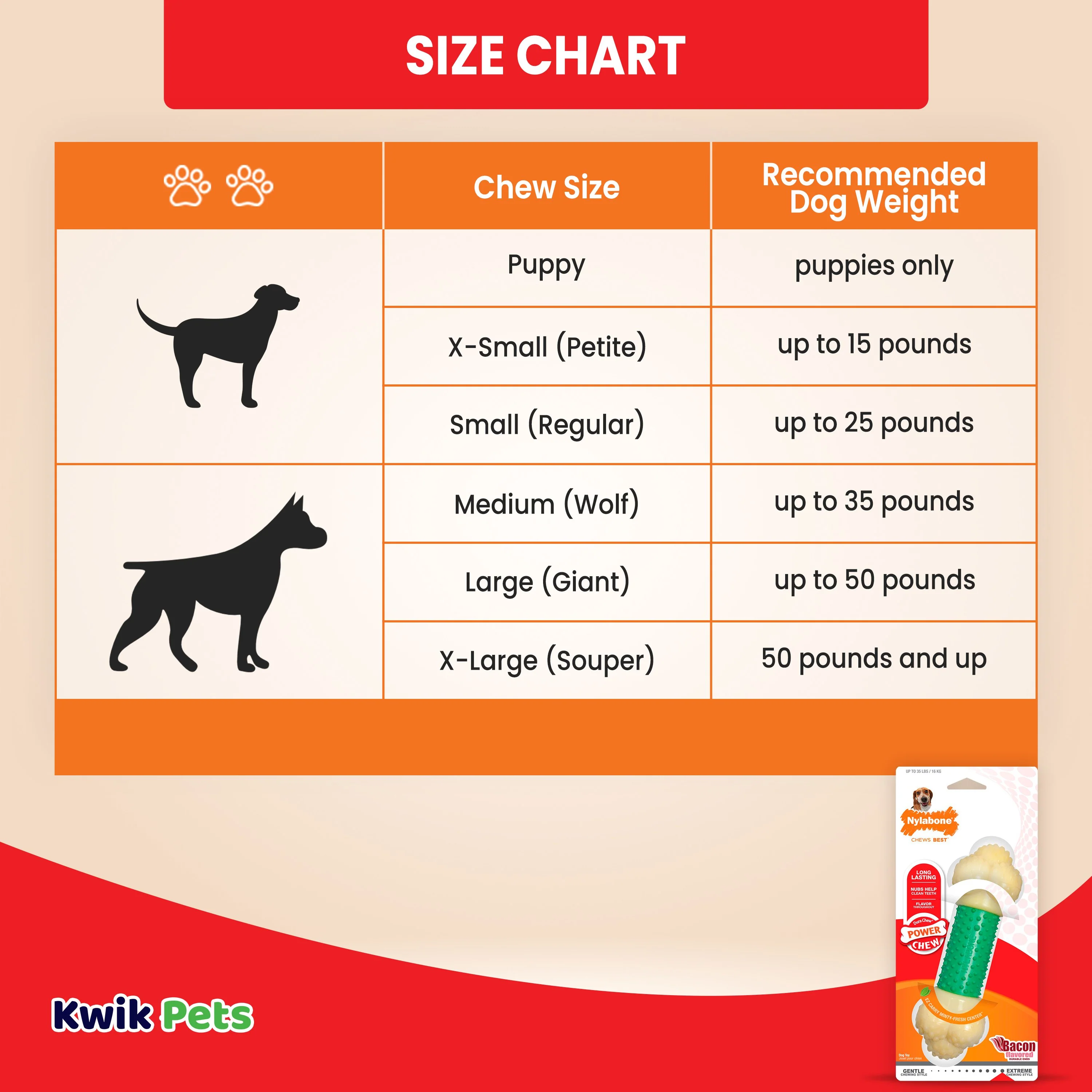 Nylabone Power Chew Double Action Durable Dog Toy Bacon XL/Souper - 50+ Lbs - Image 4