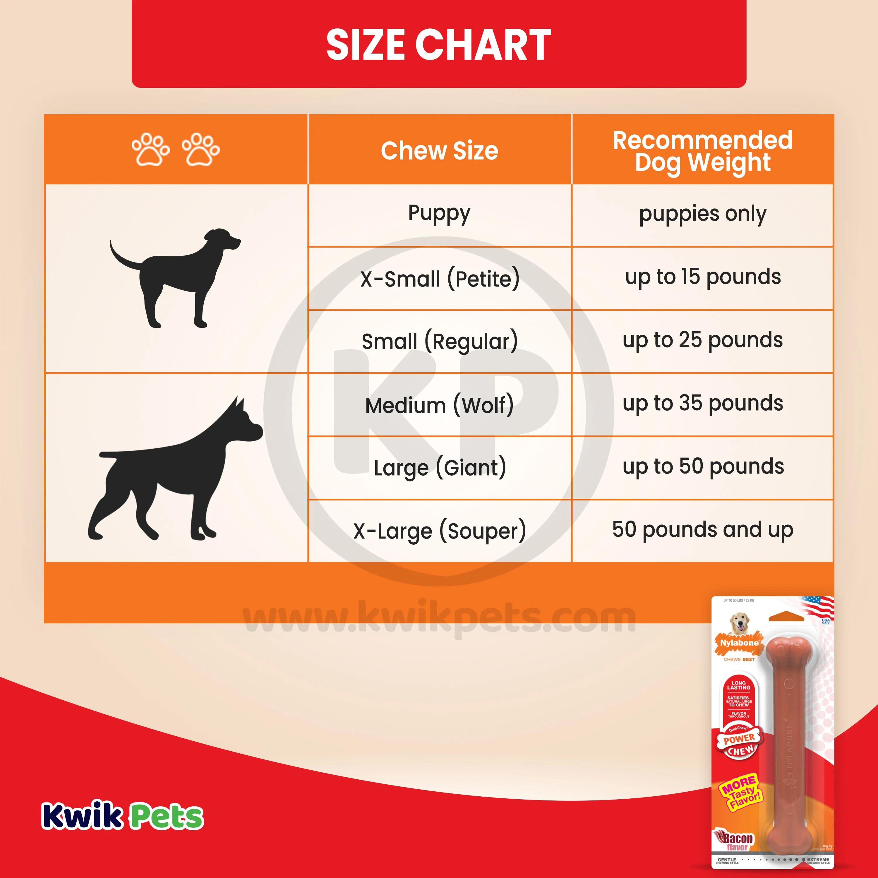 Nylabone Power Chew Dog Toy Bacon Large/Giant - Up To 50 lbs - Image 5