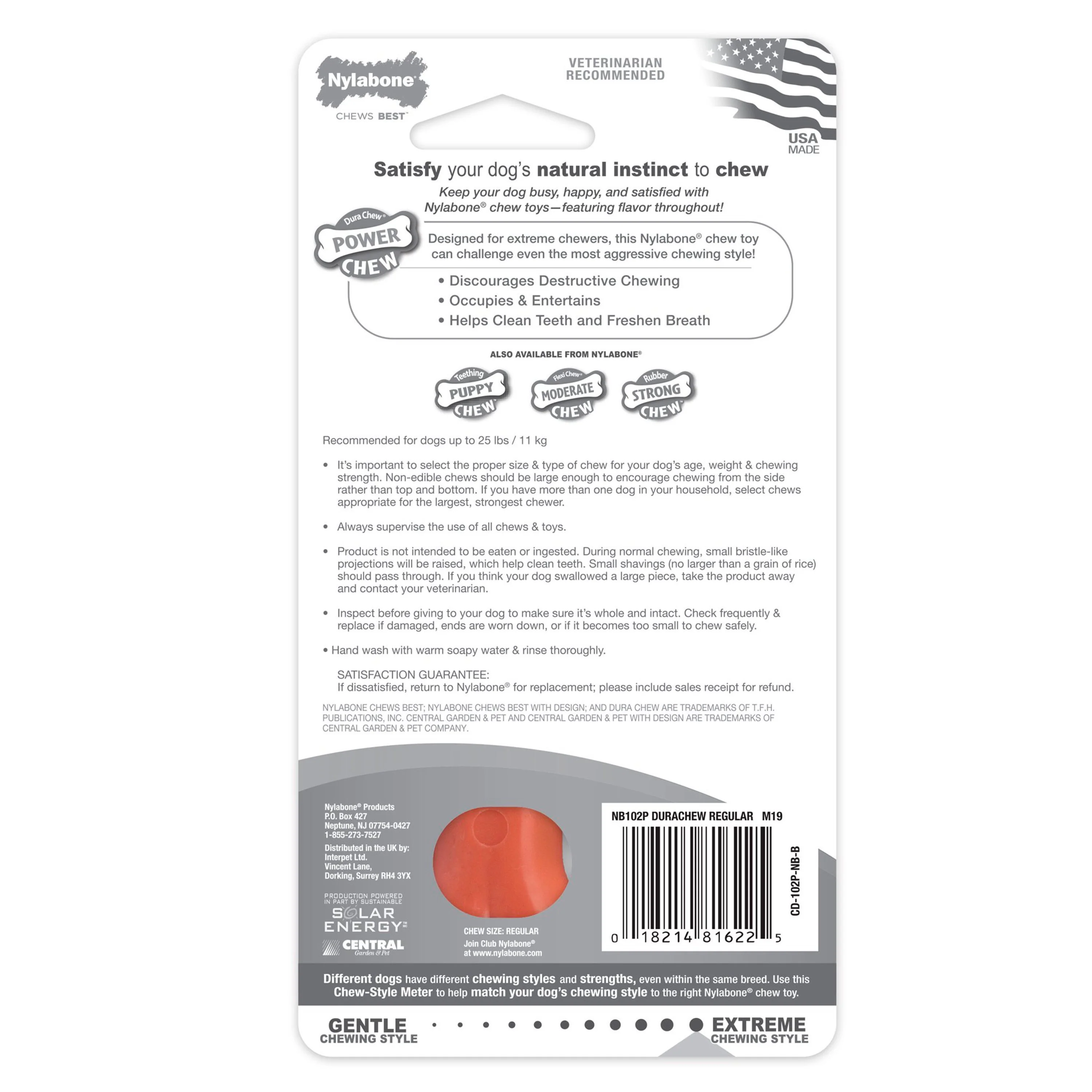 Nylabone Power Chew Dog Toy Bacon Small/Regular - Up To 25 Ibs - Image 2