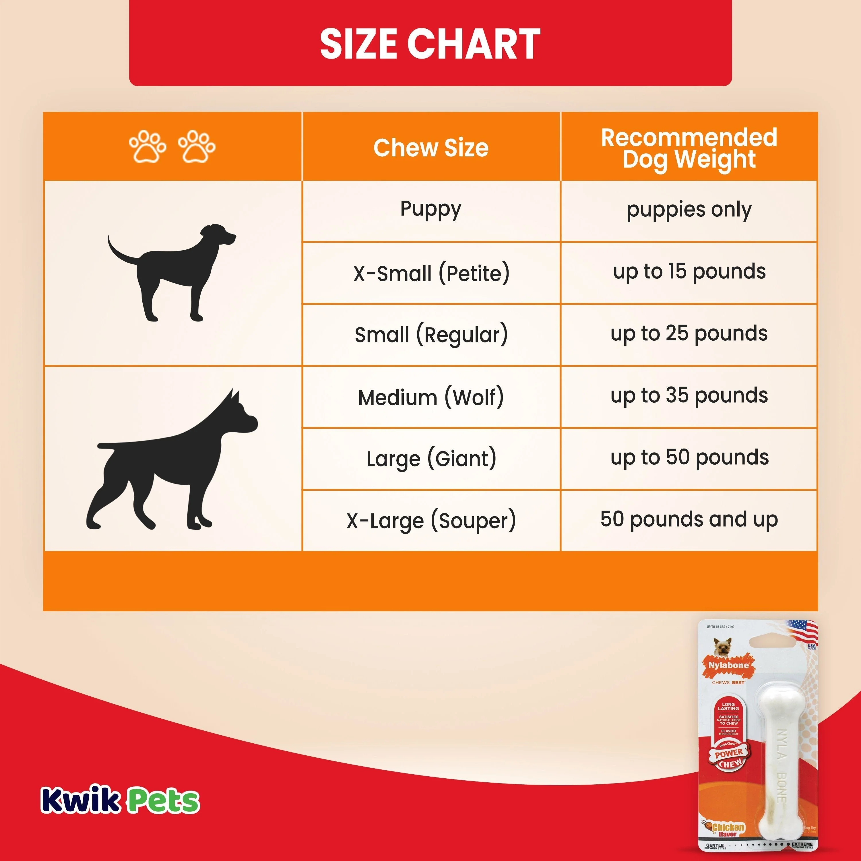 Nylabone Power Chew Dog Toy Chicken XS/Petite - Up To 15 lbs - Image 4