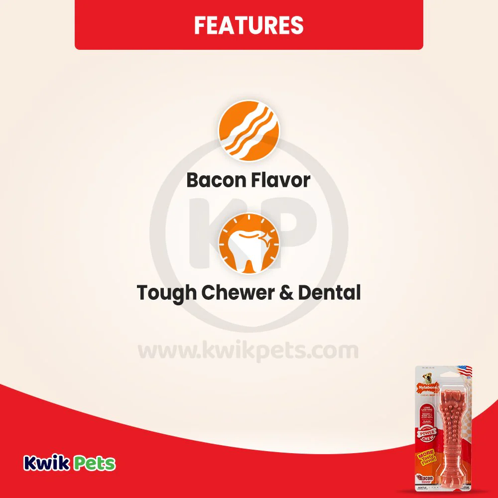 Nylabone Power Chew Dog Toy Bacon XL/Souper - 50+ lbs - Image 3