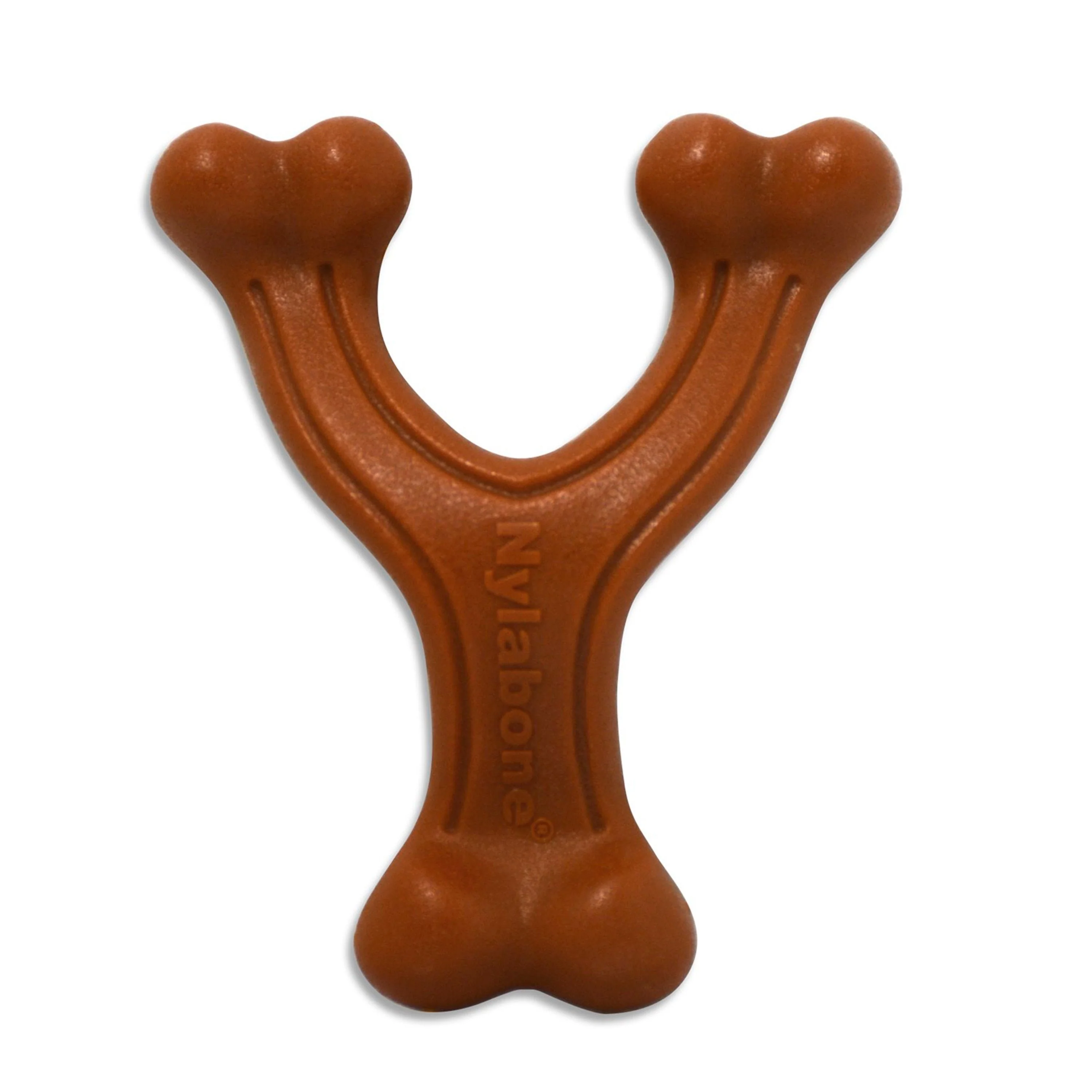 Nylabone Ergonomic Hold & Chew Wishbone Power Chew Durable Dog Toy Bison Small/Regular - Up To 25 Ibs - Image 6