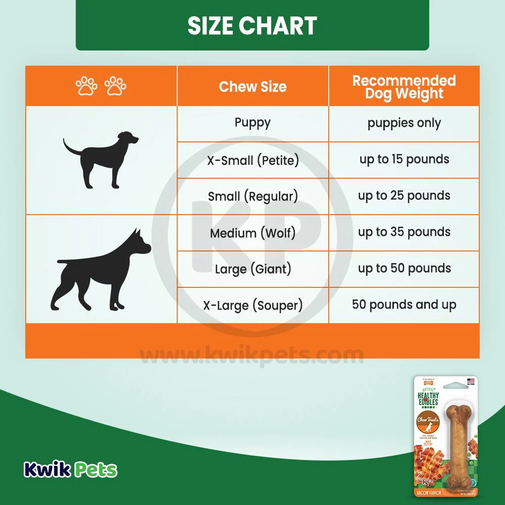 Nylabone Healthy Edibles All-Natural Long Lasting Dog Chew Treats Bacon Small/Regular - Up To 25 Ibs 1 Count - Image 6