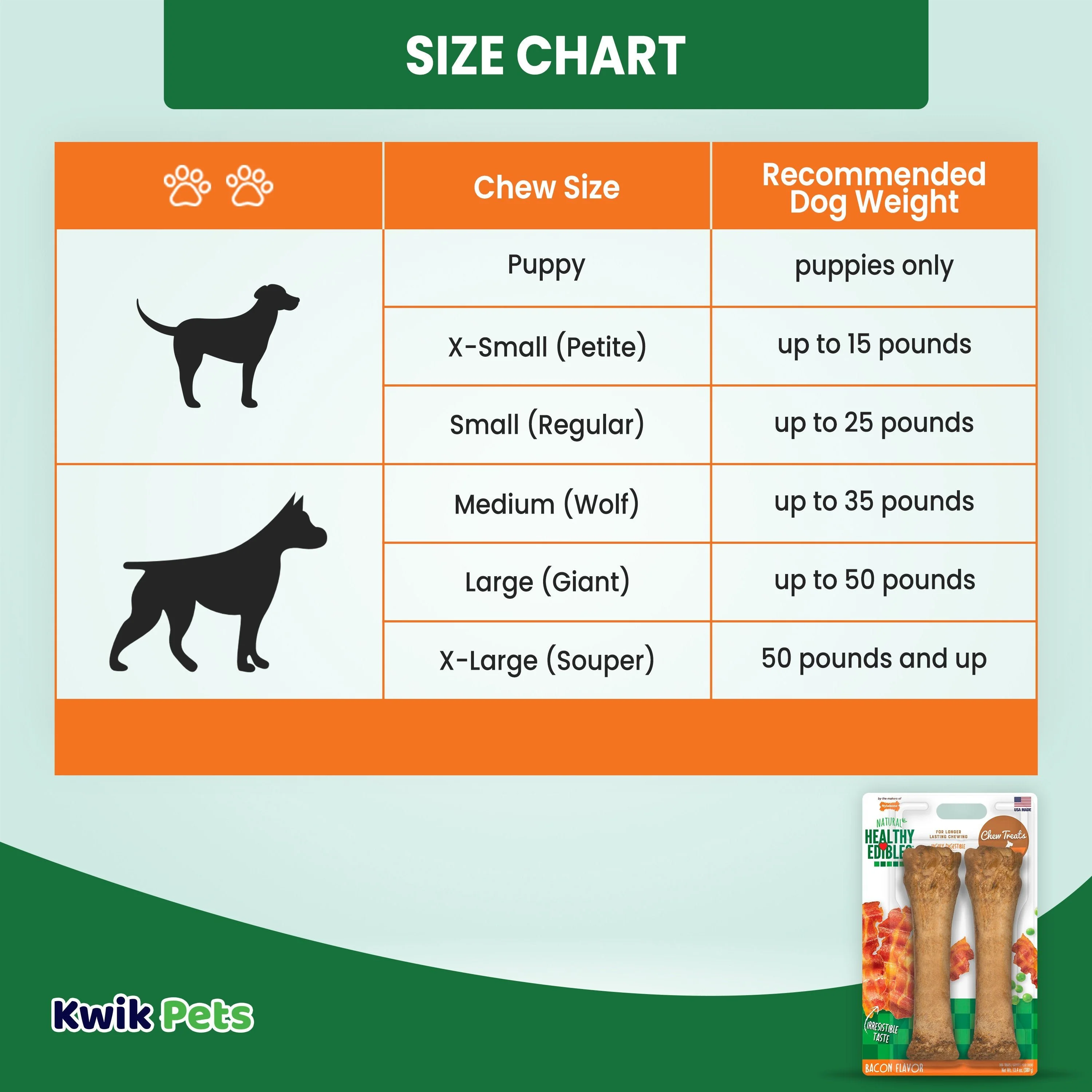 Nylabone Healthy Edibles All-Natural Long Lasting Dog Chew Treats Bacon XL/Souper - 50+ lbs 2 Count - Image 6