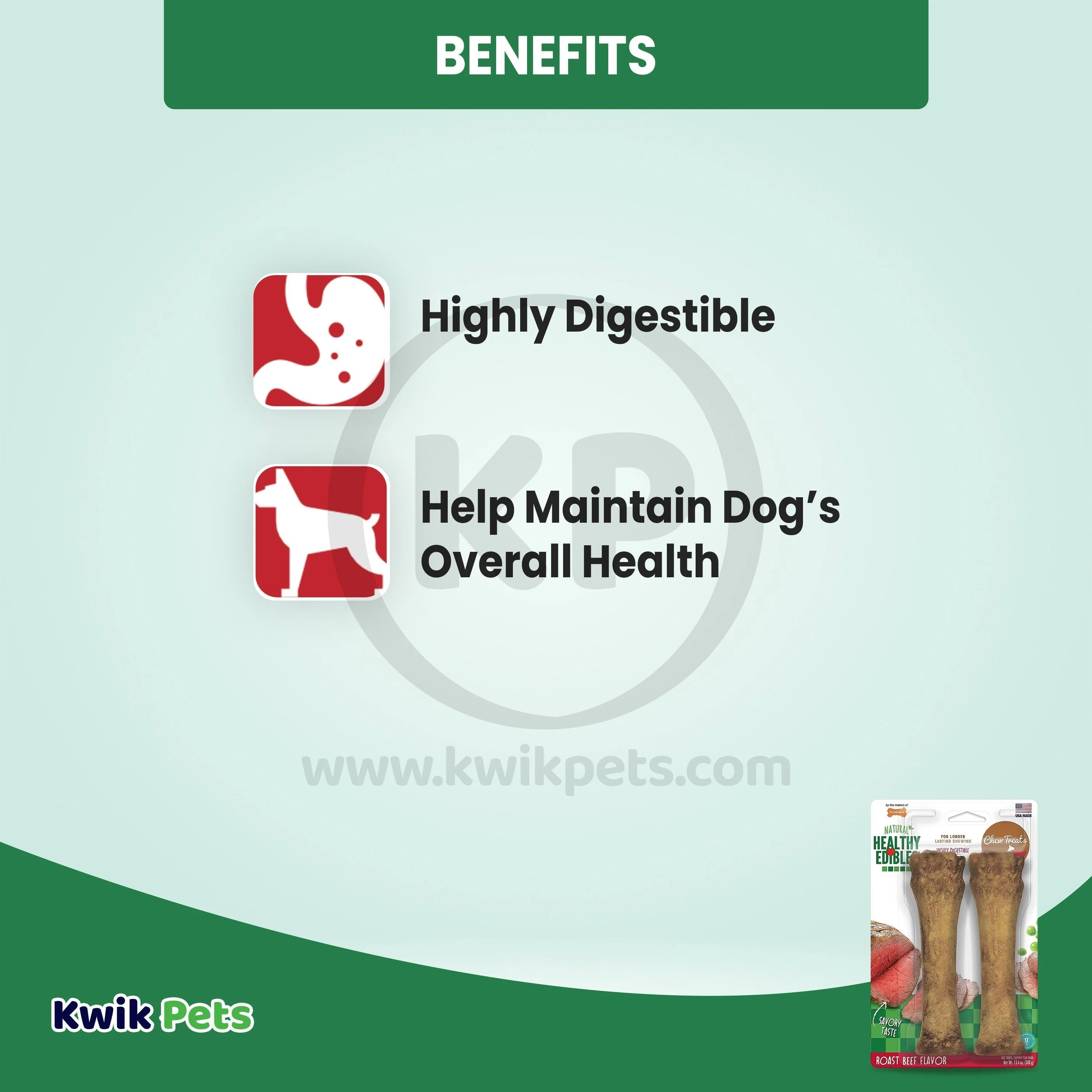 Nylabone Healthy Edibles All-Natural Long Lasting Dog Chew Treats Roast Beef XL/Souper - 50+ lbs 2 Count - Image 4