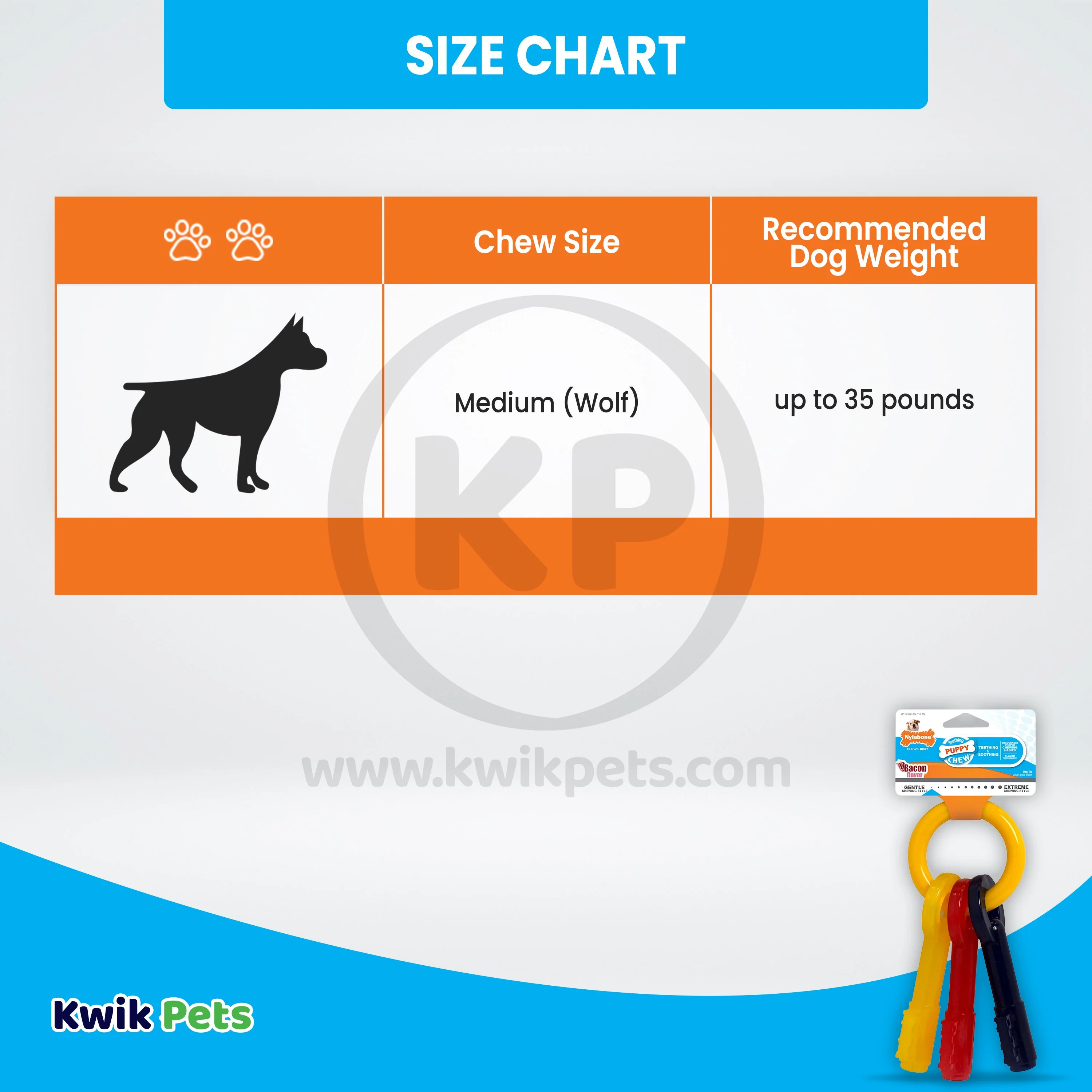 Nylabone Just for Puppies Teething Chew Toy Keys Bacon XS/Petite - Up To 15 lbs - Image 4