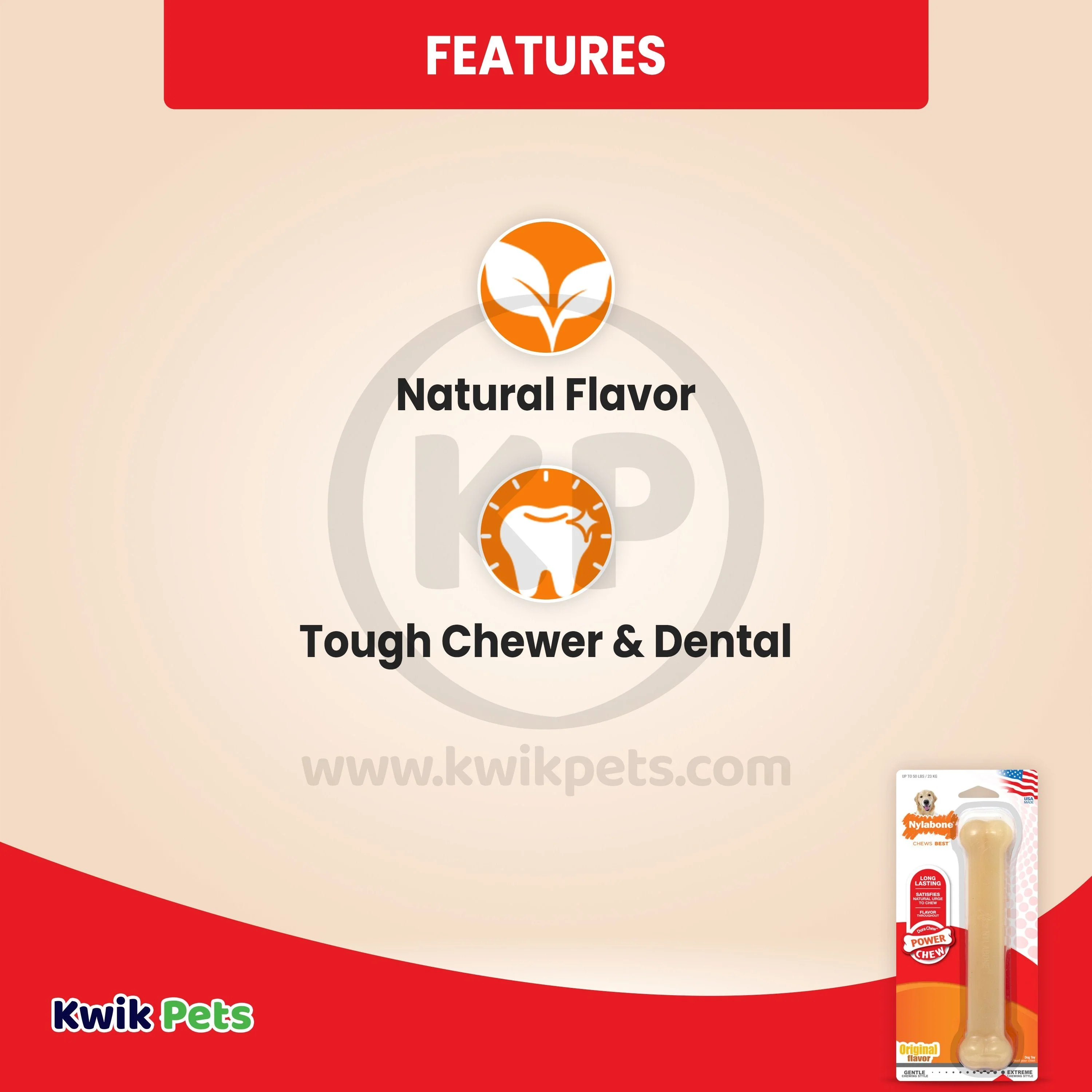 Nylabone Power Chew Dog Toy Original Large/Giant - Up To 50 lbs - Image 3