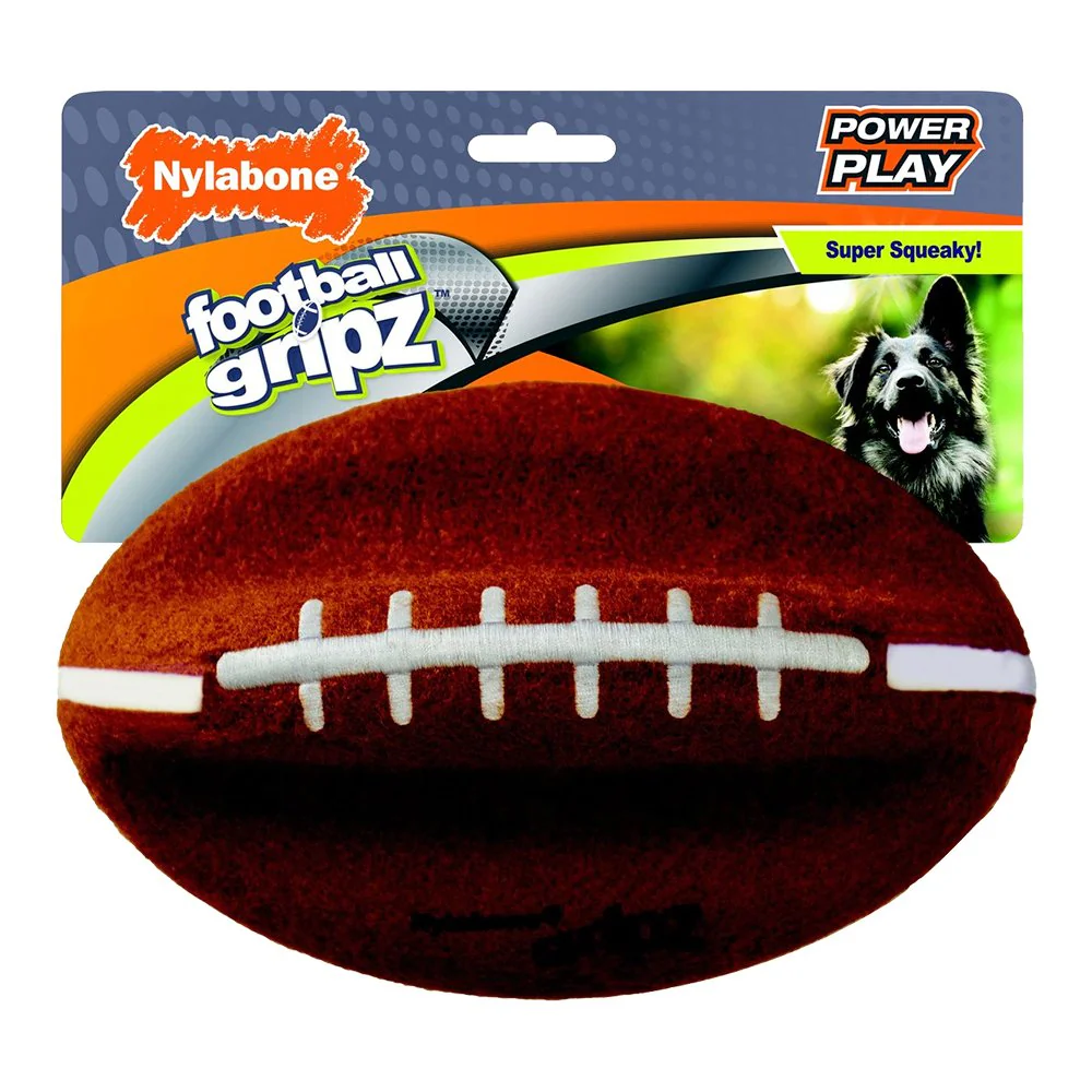 Nylabone Power Play Football Gripz Dog Toy Large/Giant - Up To 50 lbs 8.5-in