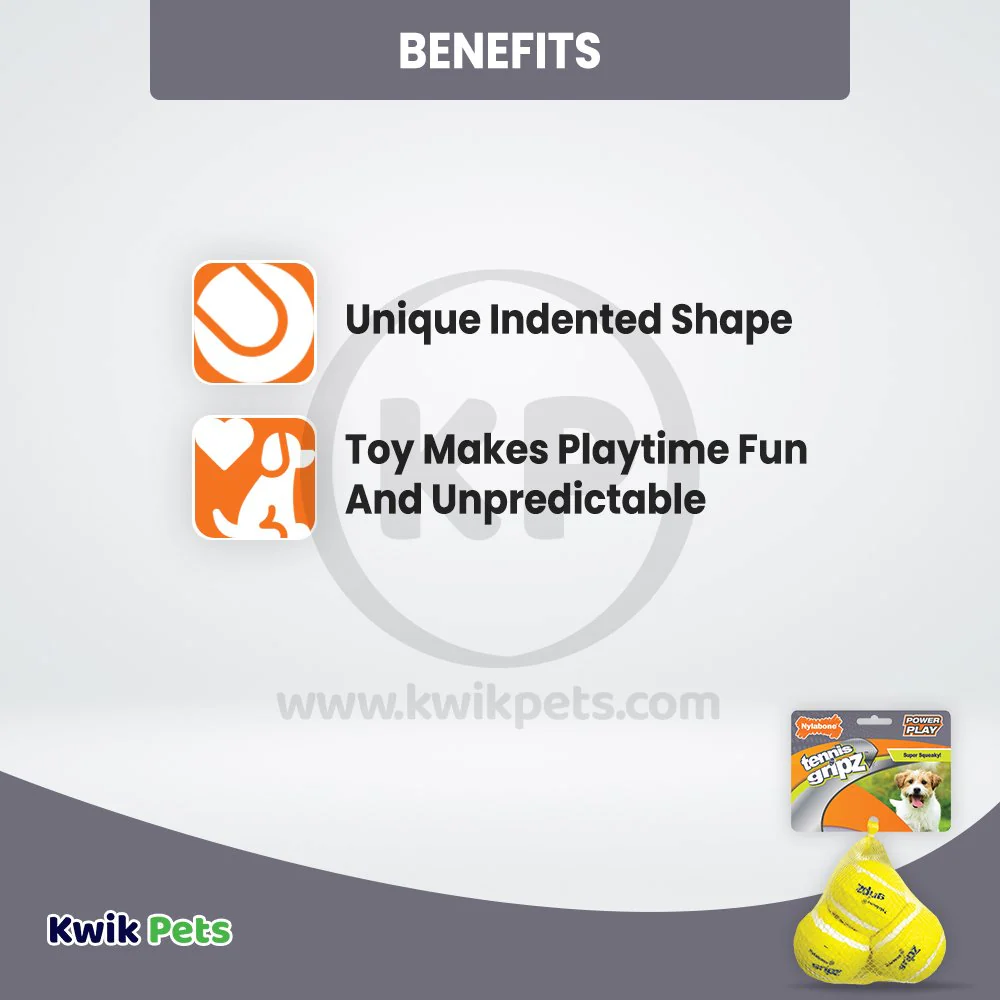 Nylabone Power Play Tennis Gripz Balls Dog Toy Small/Regular - Up To 25 lbs - Image 4