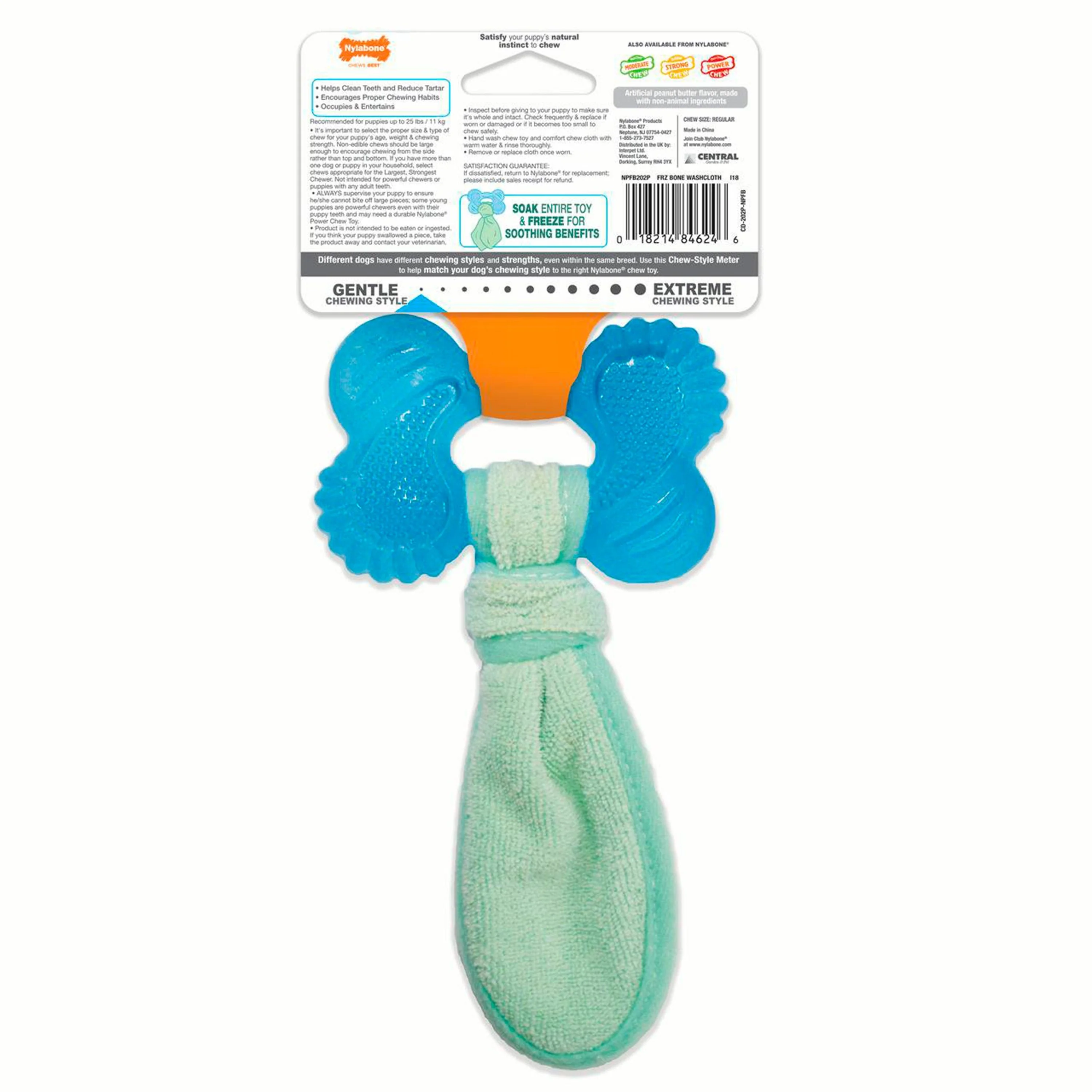 Nylabone Freezer Puppy Chew Toy for Teething Peanut Butter Small/Regular - Up To 25 Ibs - Image 2