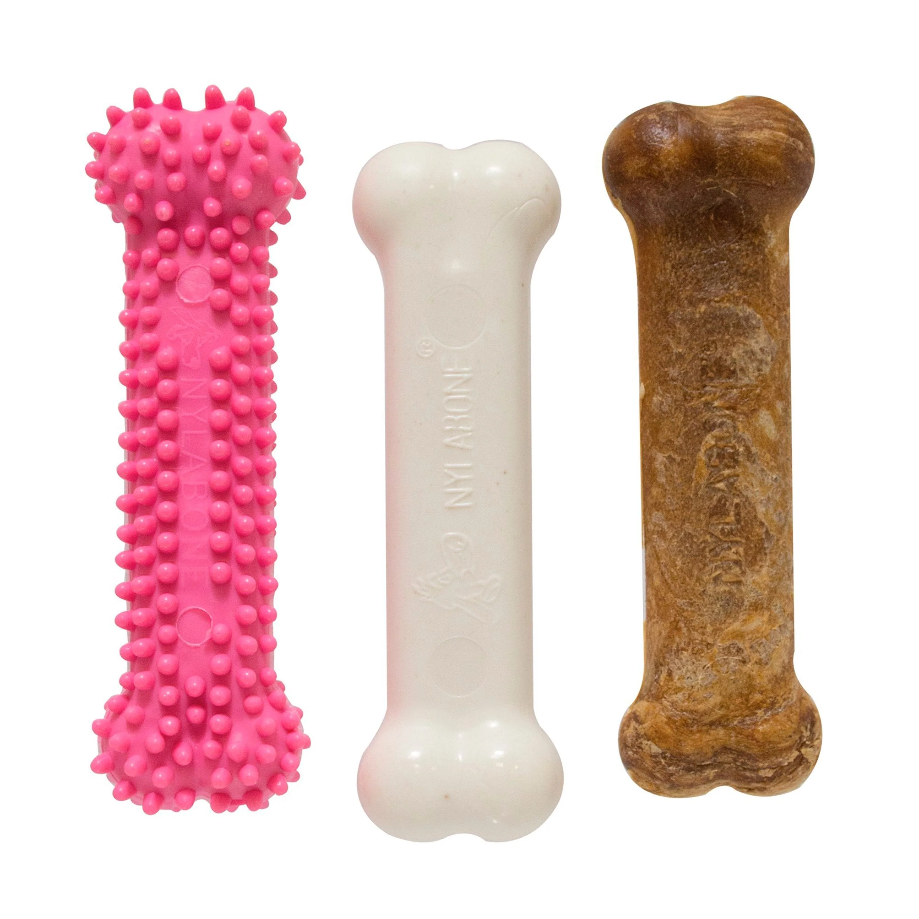 Nylabone Puppy Chew Toy & Treat Variety Triple Pack Chicken Starter Kit Small/Regular - Up To 25 Ibs 3 Count - Image 5