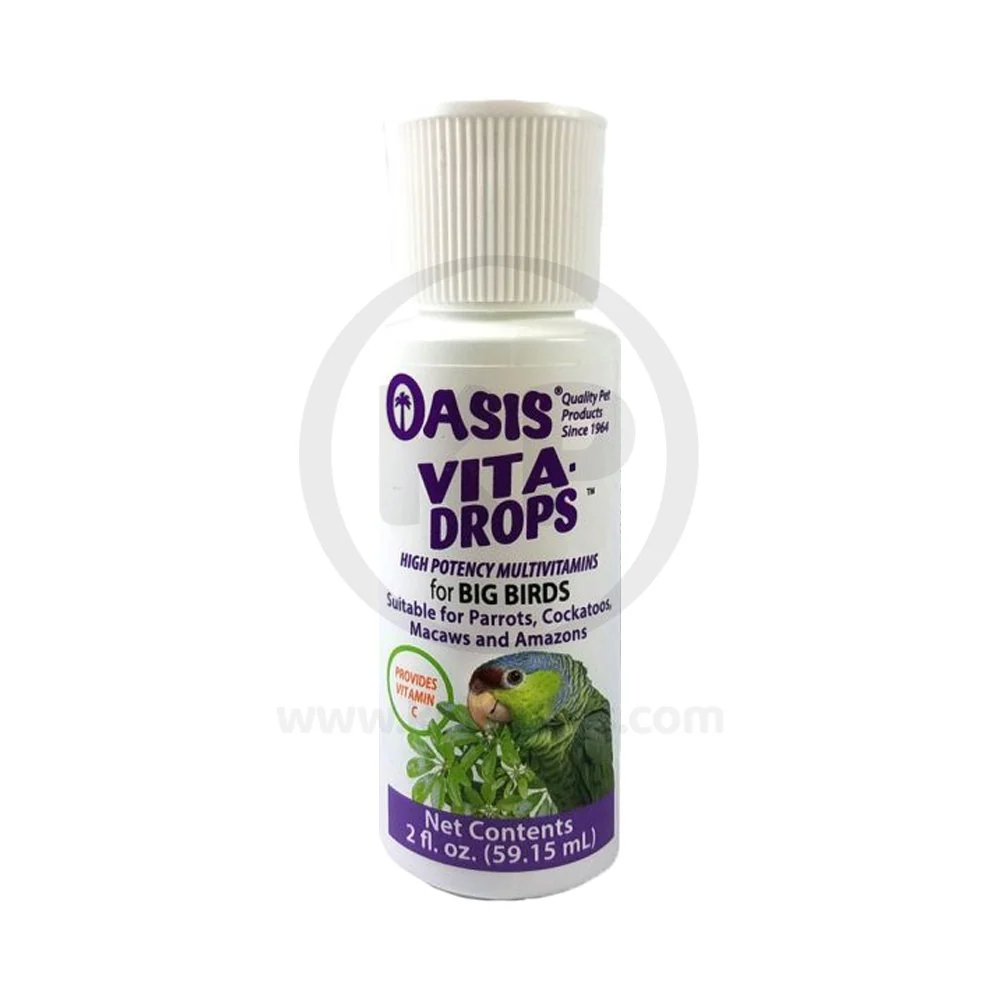 Oasis Vita Drops Multivitamin Supplement for Big Birds 2-oz - Image 4