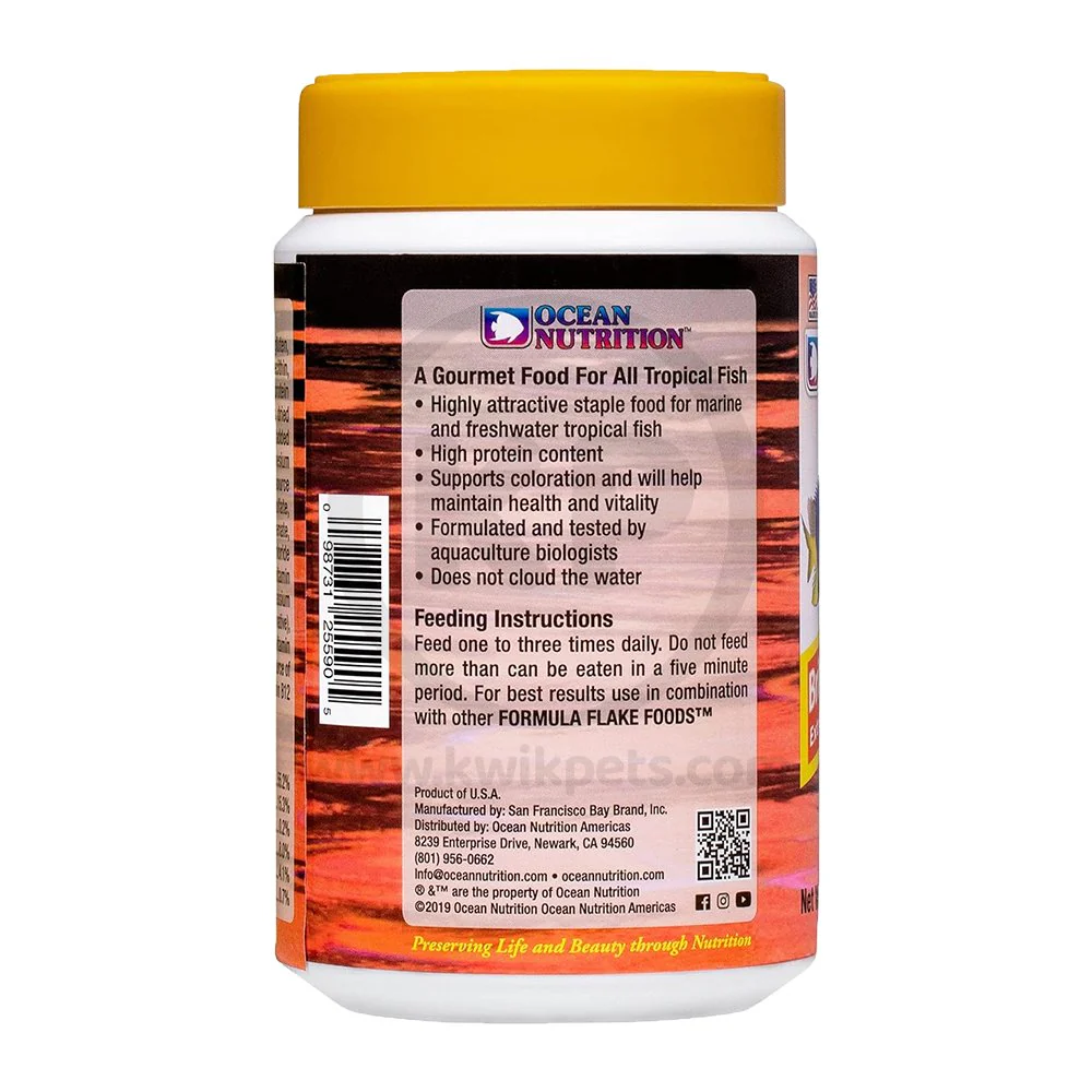 Ocean Nutrition Brine Shrimp Plus Flakes Fish Food 5.5-oz - Image 2