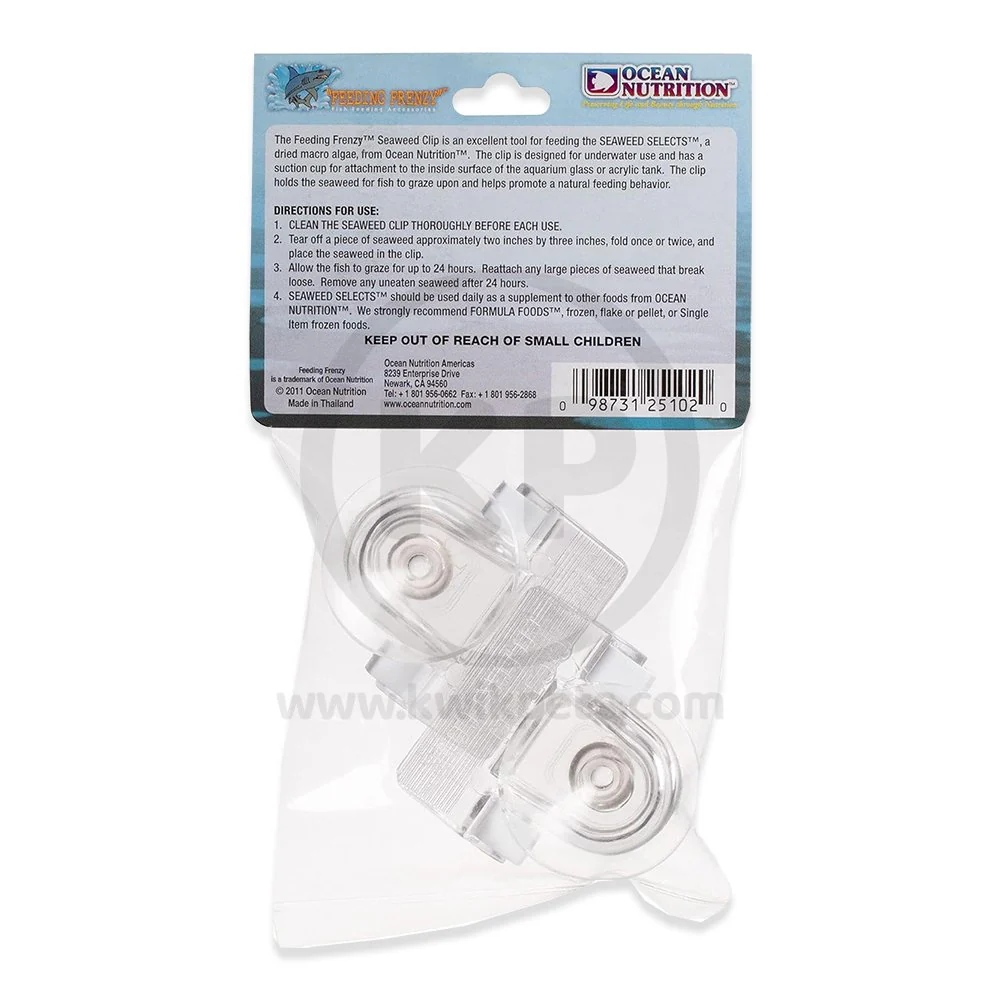 Ocean Nutrition Feeding Frenzy Seaweed Clips Clear 2 Count - Image 2