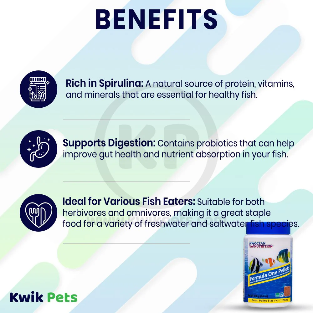 Ocean Nutrition Formula One Marine Pellets Fish Food Medium 14-oz - Image 3