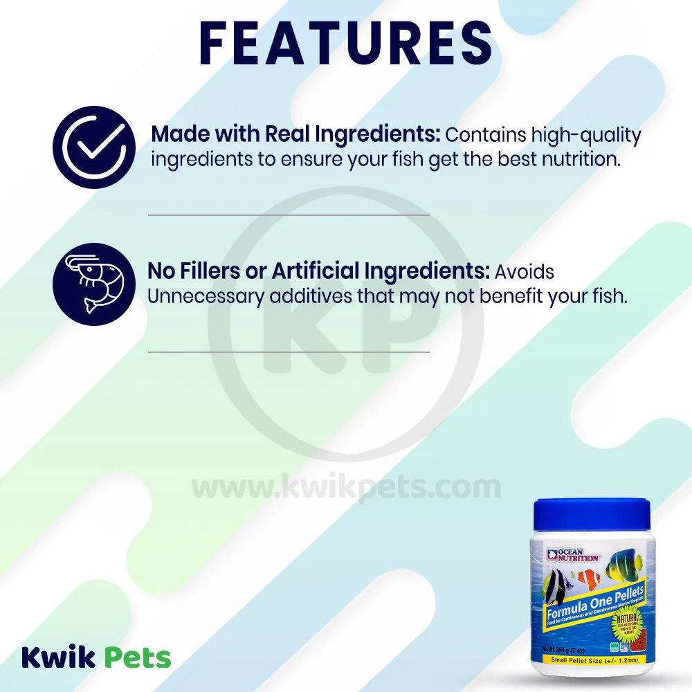 Ocean Nutrition Formula One Marine Pellets Fish Food Small 7-oz - Image 3