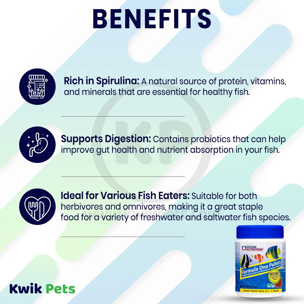 Ocean Nutrition Formula One Marine Pellets Fish Food Small 7-oz - Image 4