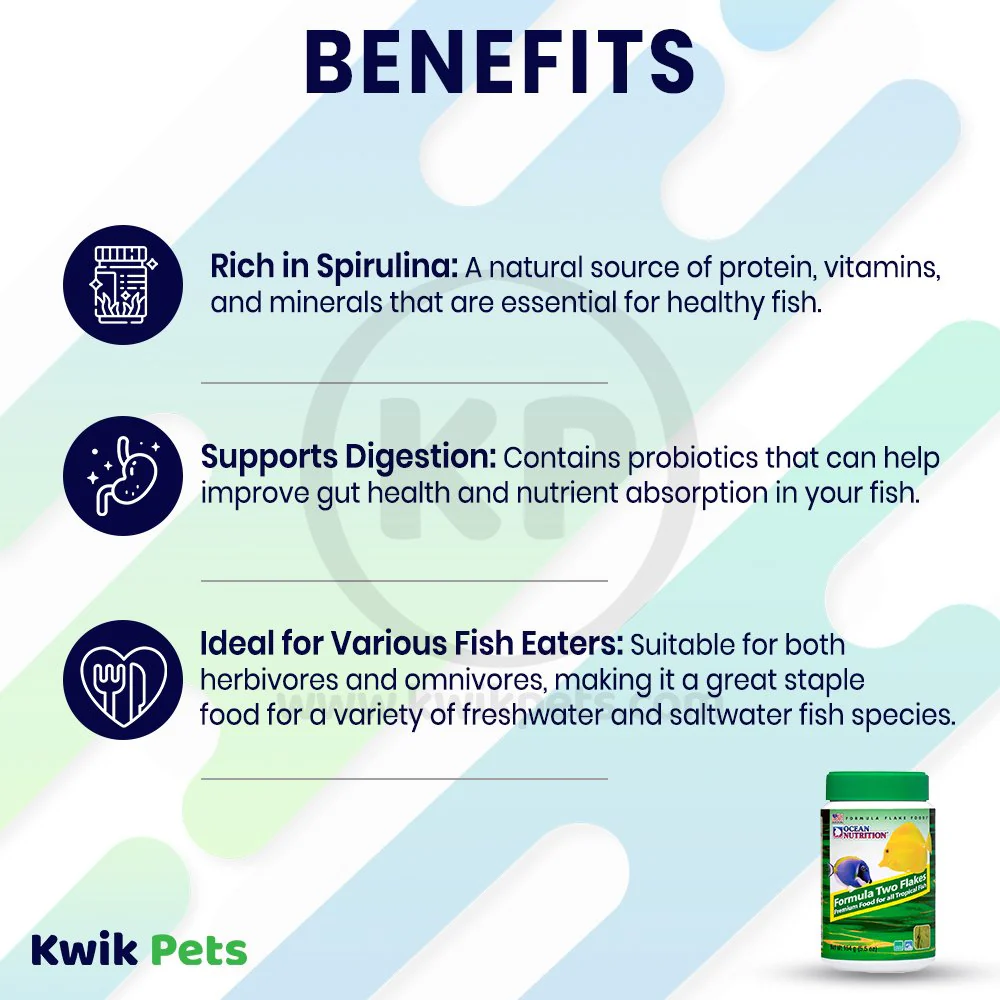 Ocean Nutrition Formula Two Flakes Fish Food 5.5-oz - Image 4