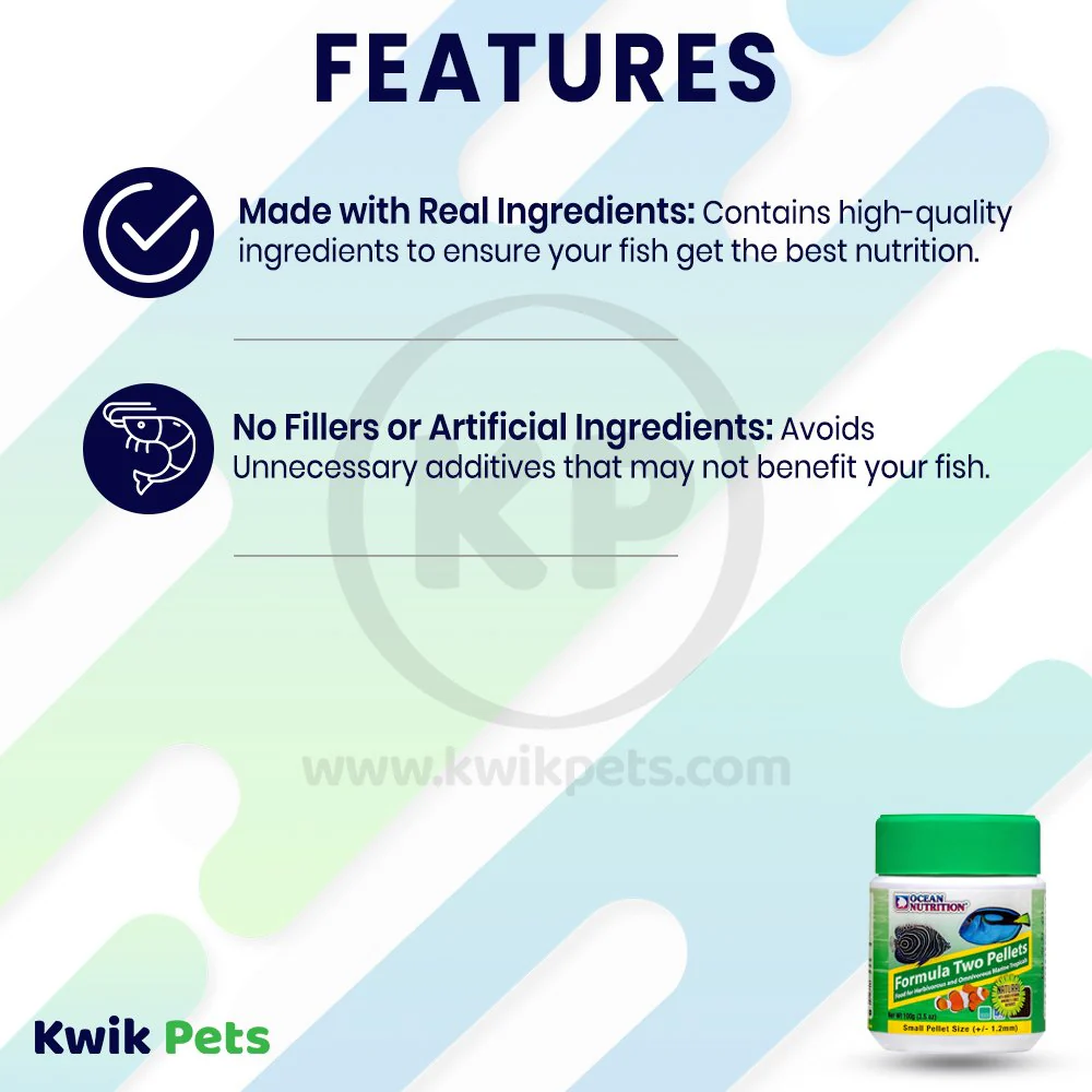 Ocean Nutrition Formula Two Marine Pellet Fish Food Small 3.5-oz - Image 3