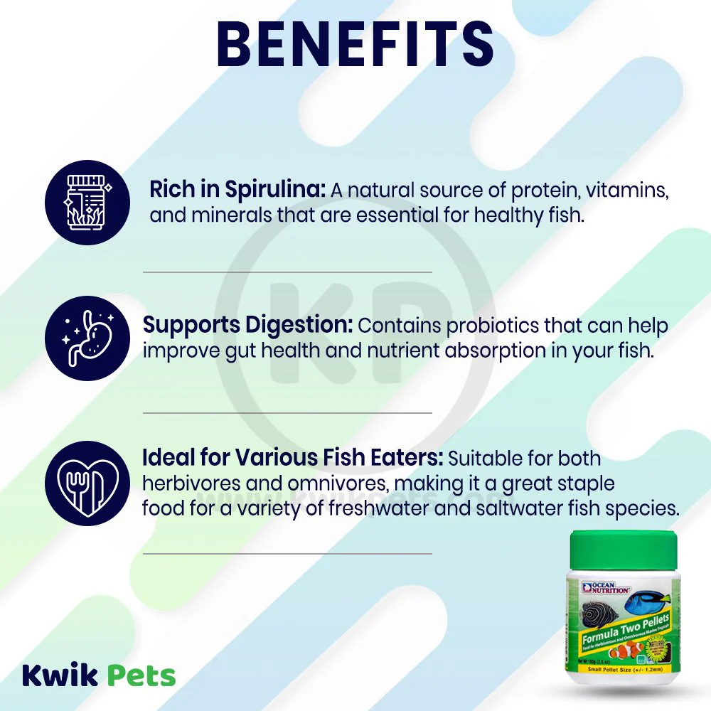 Ocean Nutrition Formula Two Marine Pellet Fish Food Small 3.5-oz - Image 4