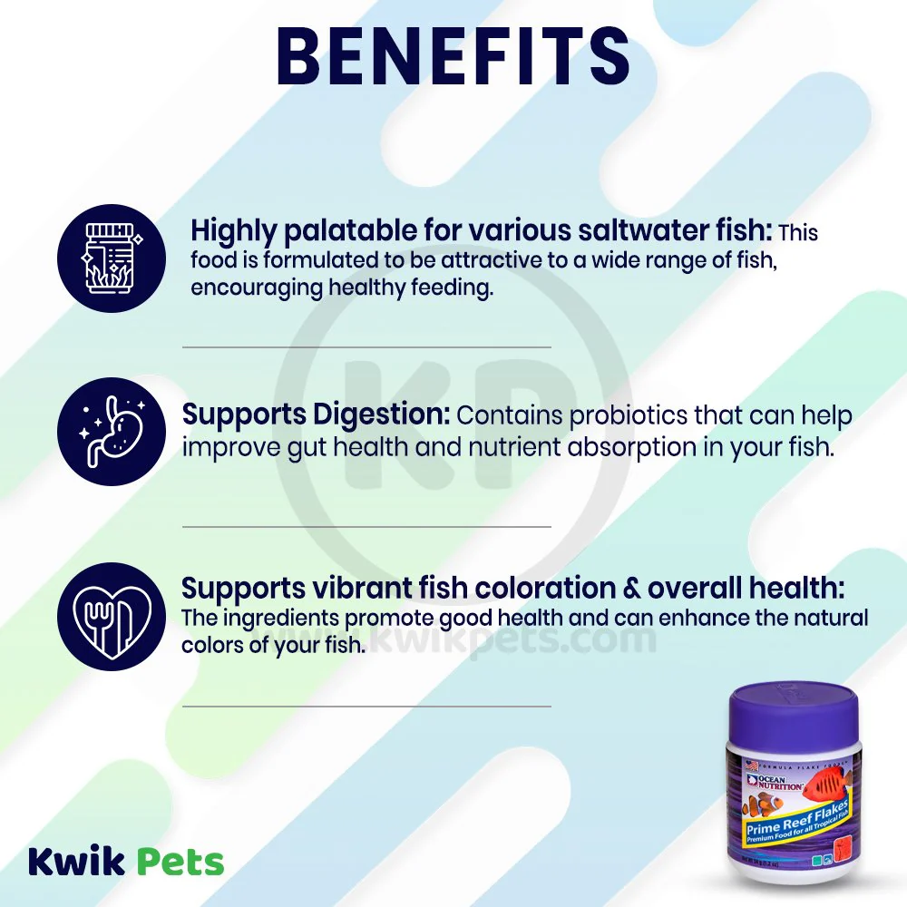 Ocean Nutrition Prime Reef Flakes Fish Food 1.2-oz - Image 4