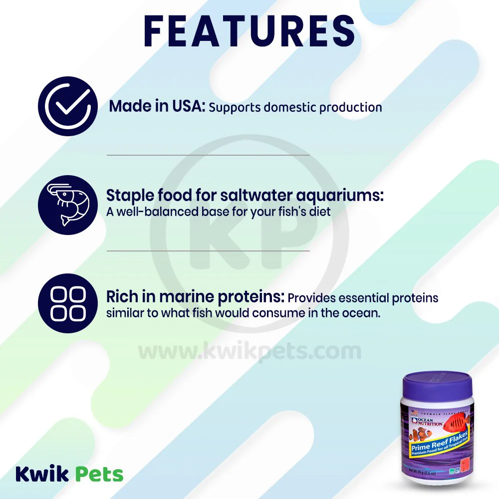 Ocean Nutrition Prime Reef Flakes Fish Food 2.5-oz - Image 3