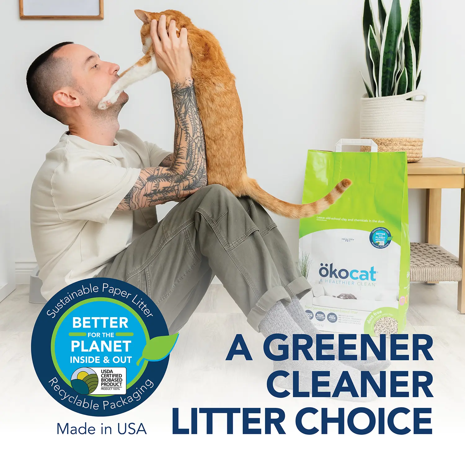 Okocat Dust Free Non-Clumping Paper Pellet Cat Litter 8-lb - Image 10